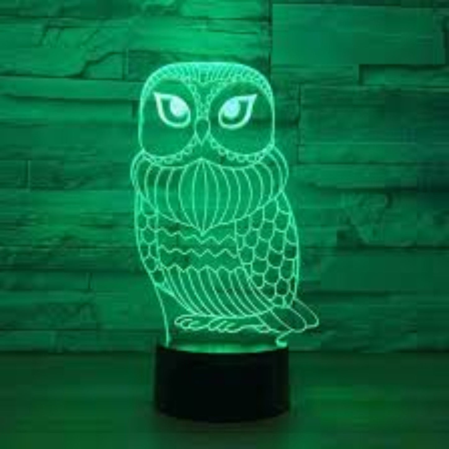 3D Eulen - Nachtlicht aus Acryl: USB - LED - Lampe mit Farbwechsel für Kinderzimmer - Nachtlicht Kinder