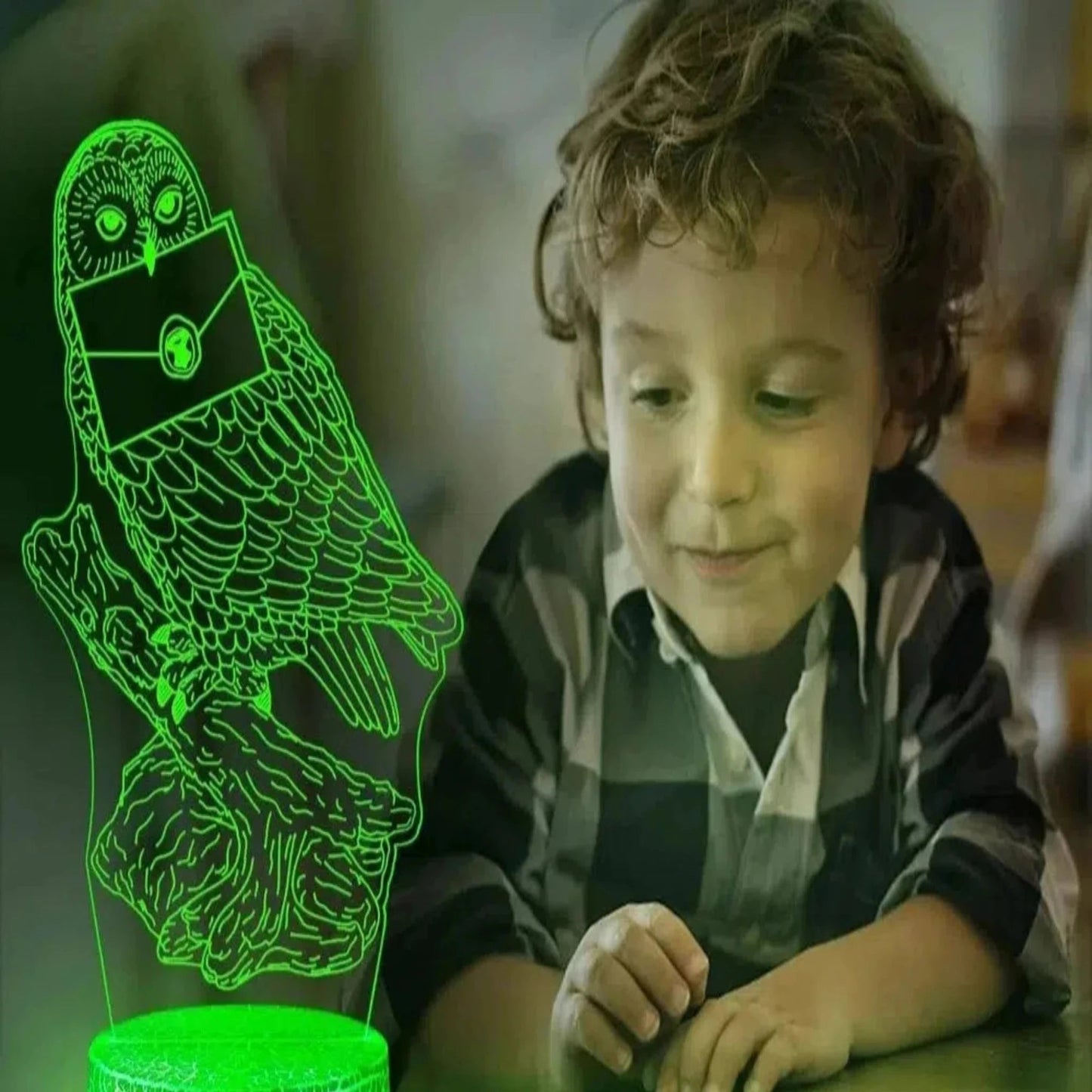 3D Eulen - Nachtlicht aus Acryl: USB - LED - Lampe mit Farbwechsel für Kinderzimmer - Nachtlicht Kinder