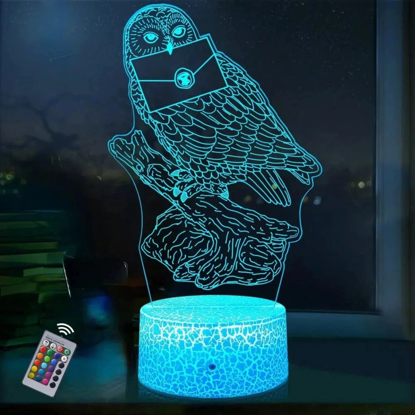 3D Eulen - Nachtlicht aus Acryl: USB - LED - Lampe mit Farbwechsel für Kinderzimmer - Nachtlicht Kinder