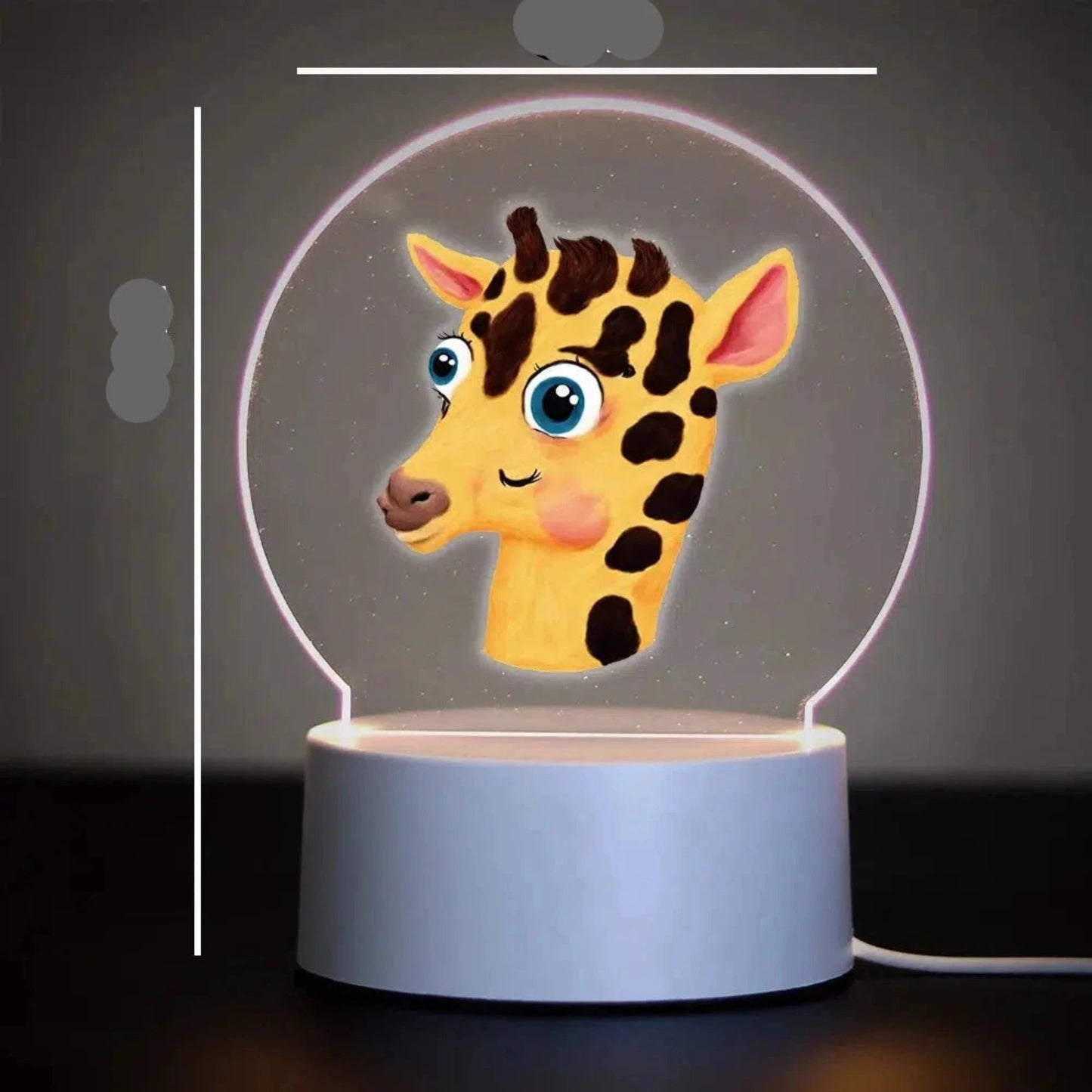 3D Giraffen - Nachtlicht: LED - Schlummerlicht mit 16 Farben und Fernbedienung - Nachtlicht Kinder