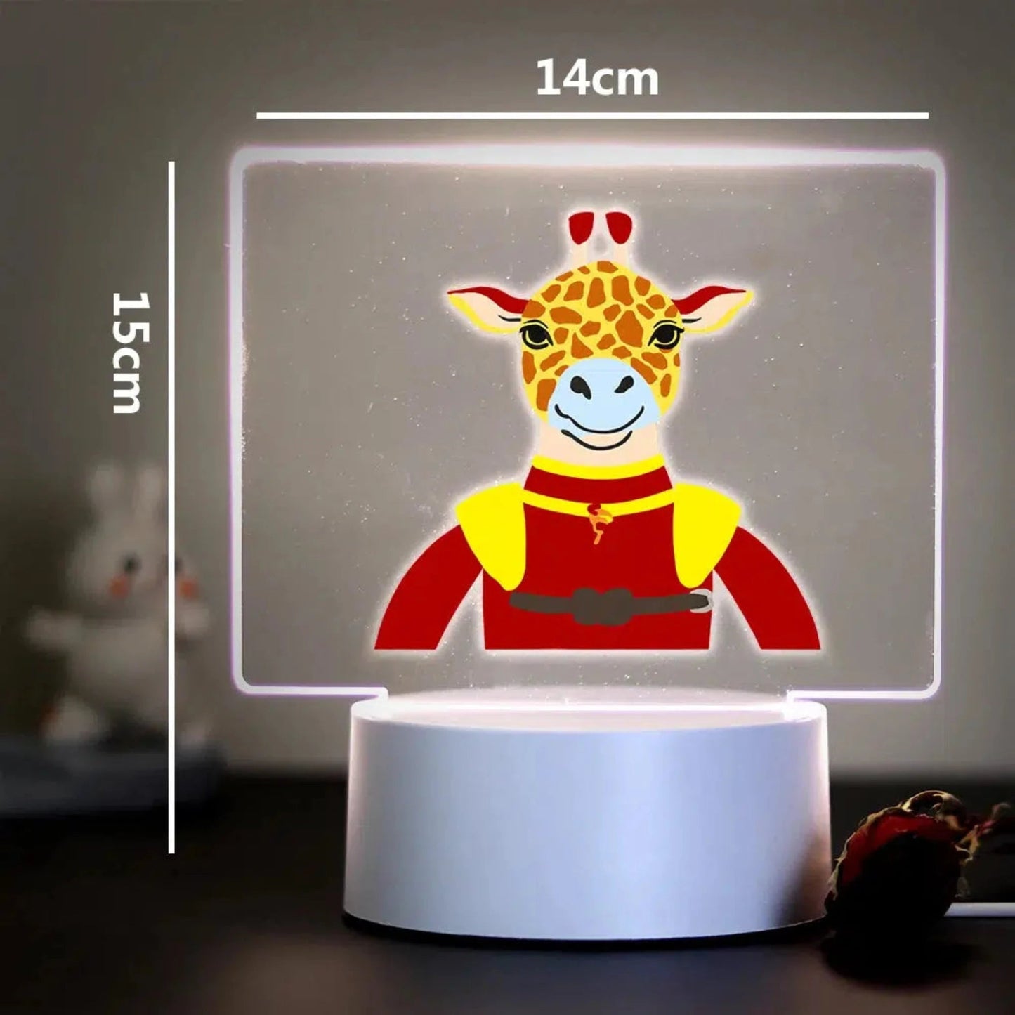 3D Giraffen - Nachtlicht: LED - Schlummerlicht mit 16 Farben und Fernbedienung - Nachtlicht Kinder