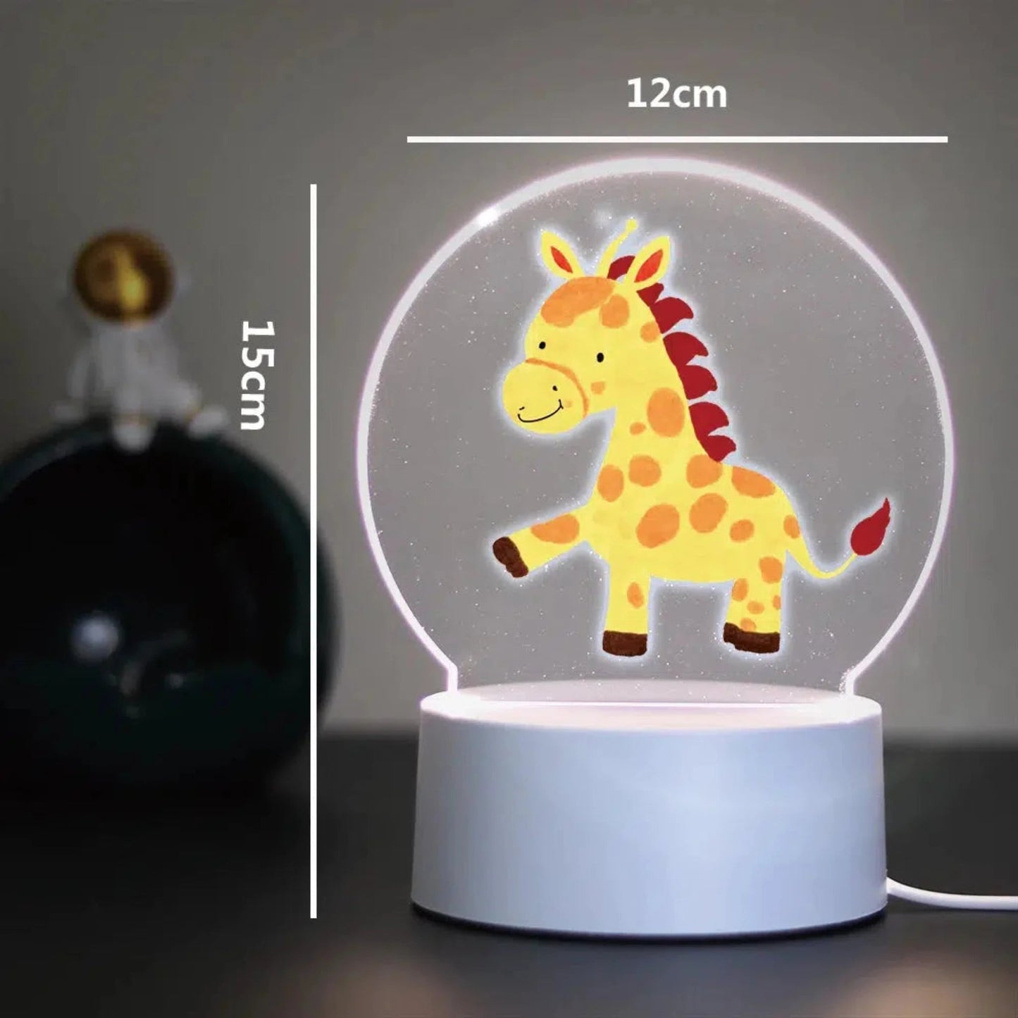 3D Giraffen - Nachtlicht: LED - Schlummerlicht mit 16 Farben und Fernbedienung - Nachtlicht Kinder