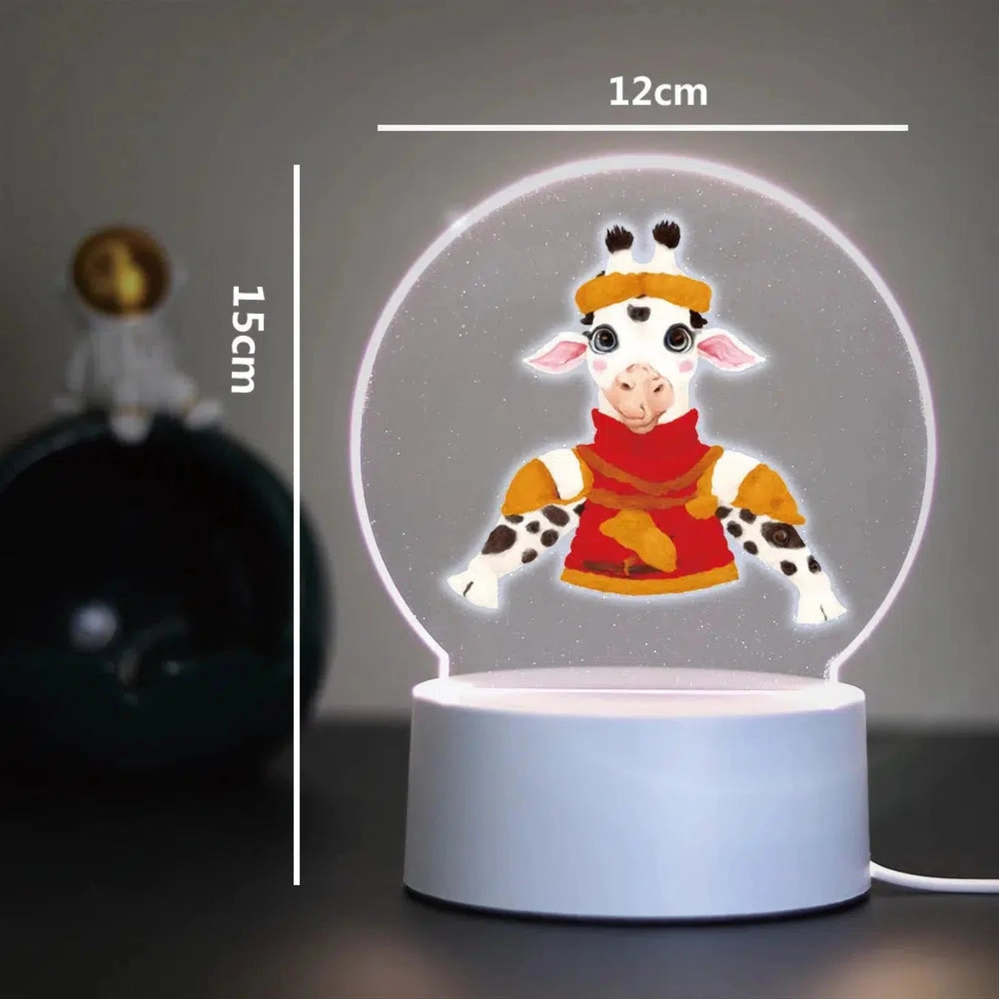 3D Giraffen - Nachtlicht: LED - Schlummerlicht mit 16 Farben und Fernbedienung - Nachtlicht Kinder