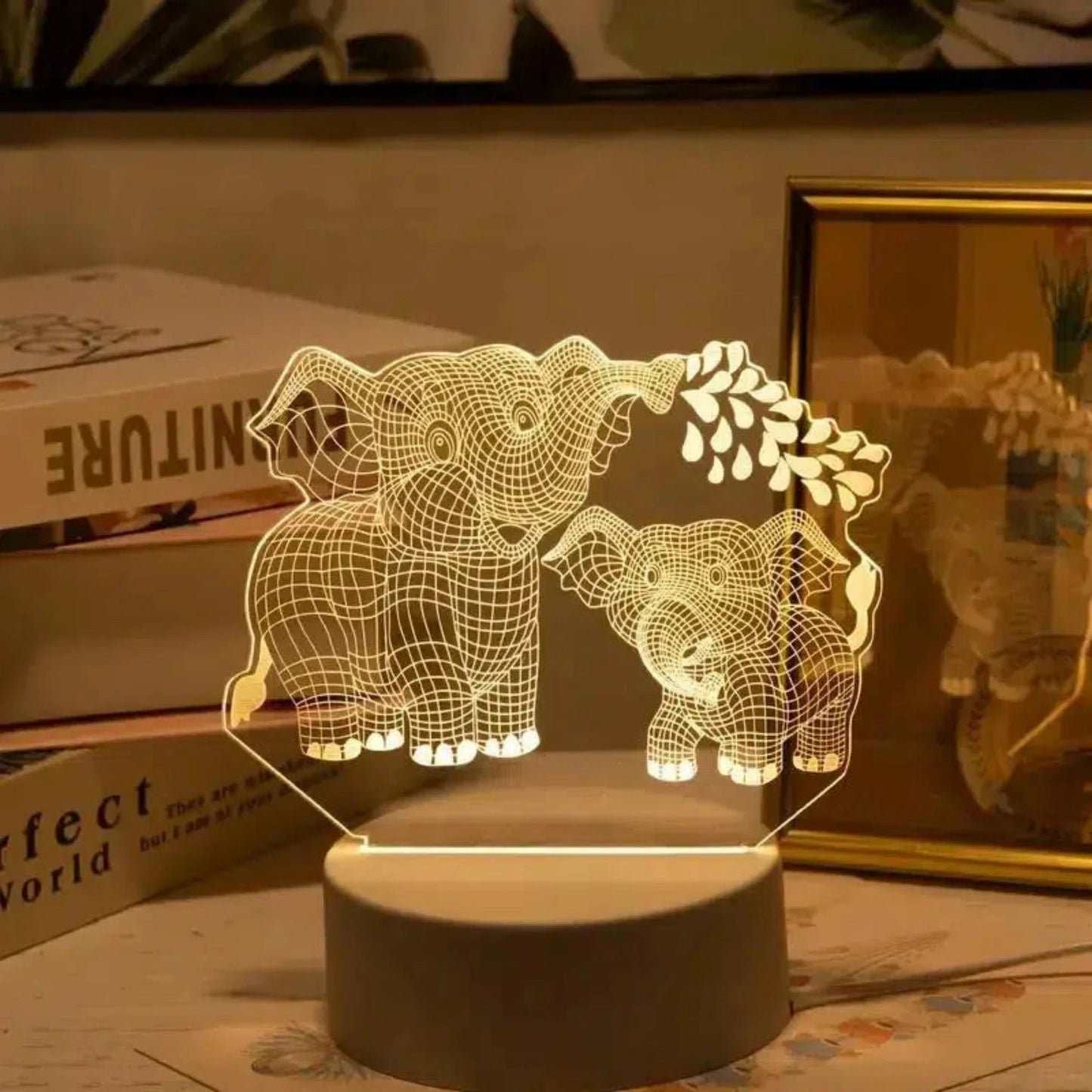 3D Nachtlicht Elefant mit Touch - Funktion für Kinder - Nachtlicht Kinder