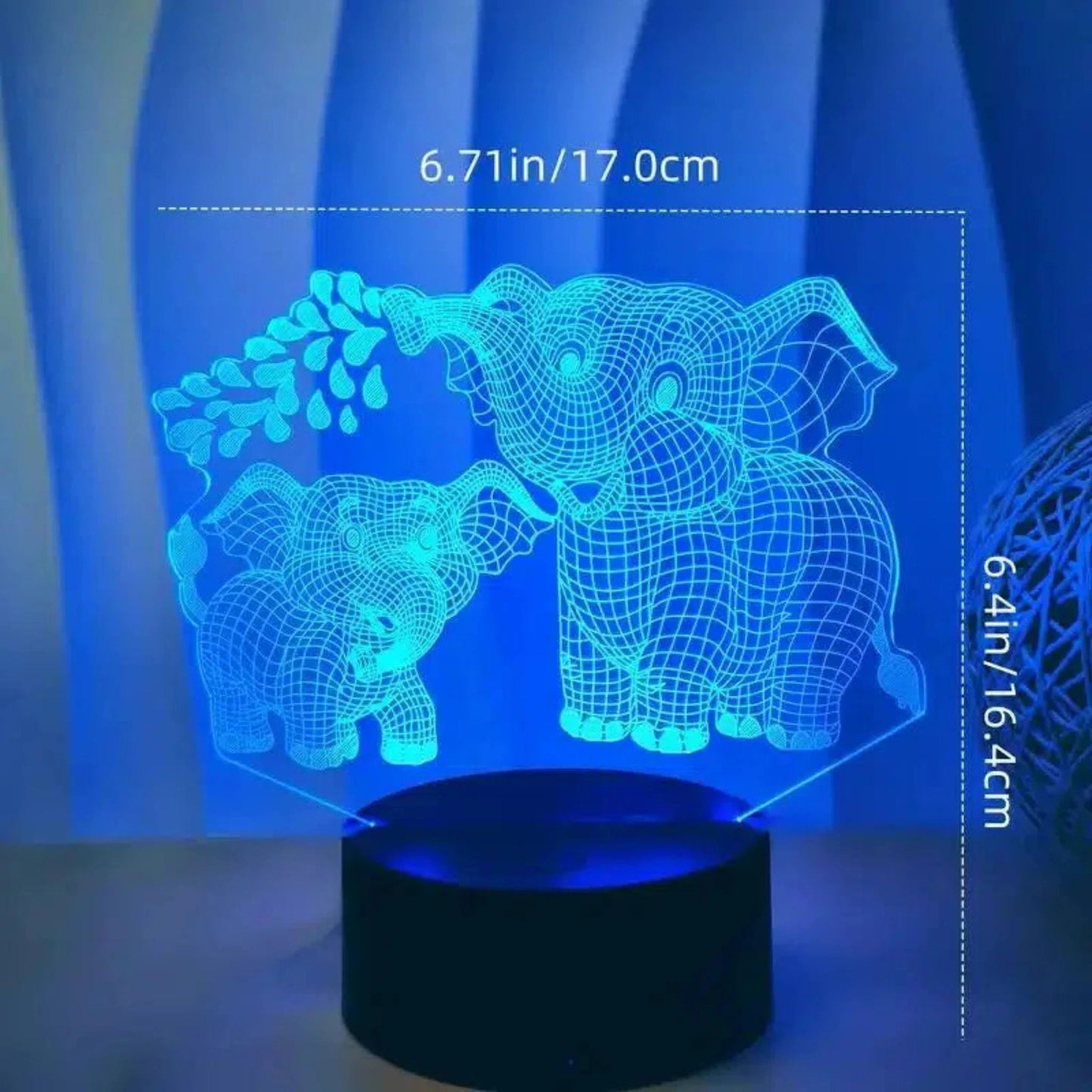3D Nachtlicht Elefant mit Touch - Funktion für Kinder - Nachtlicht Kinder