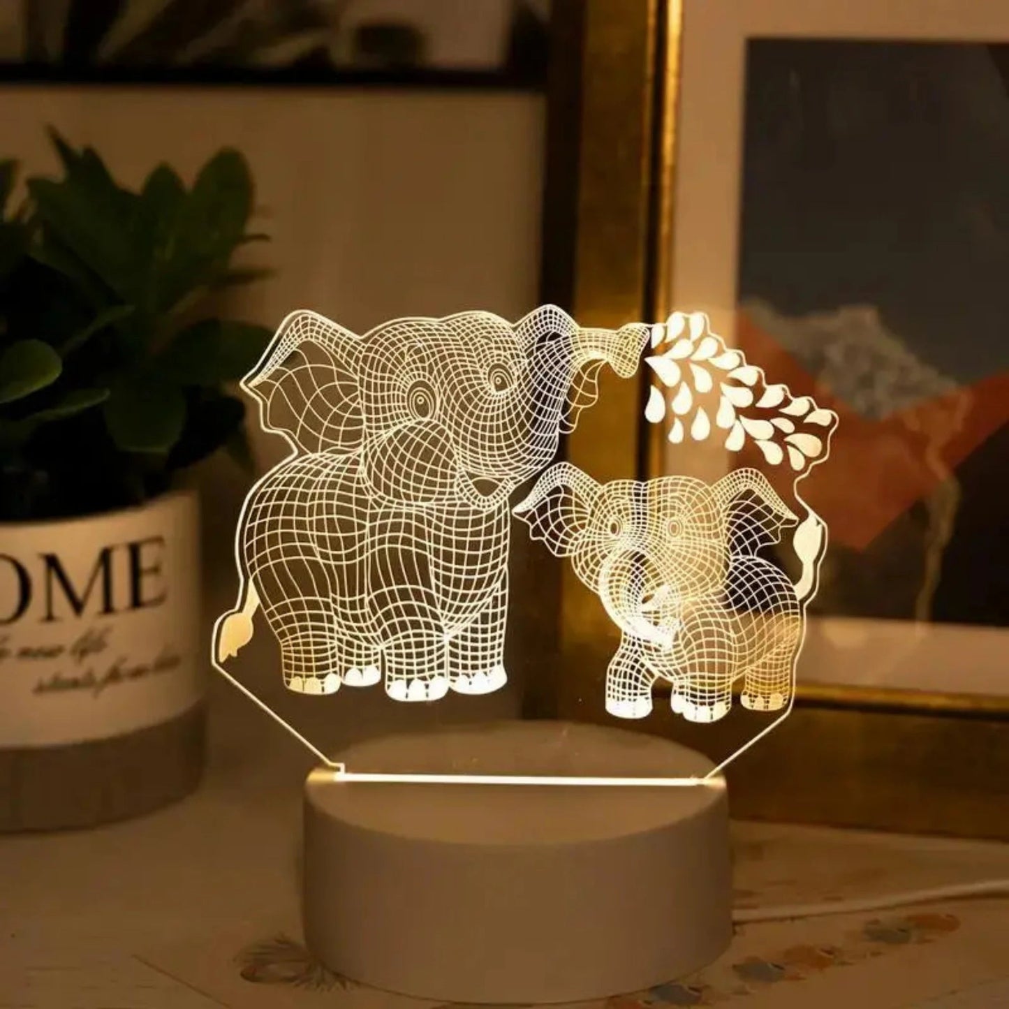3D Nachtlicht Elefant mit Touch - Funktion für Kinder - Nachtlicht Kinder