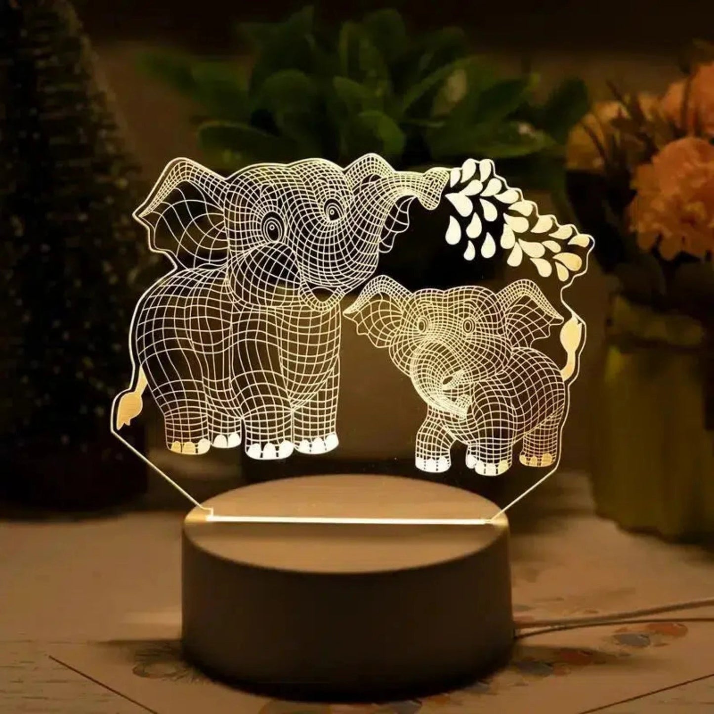 3D Nachtlicht Elefant mit Touch - Funktion für Kinder - Nachtlicht Kinder