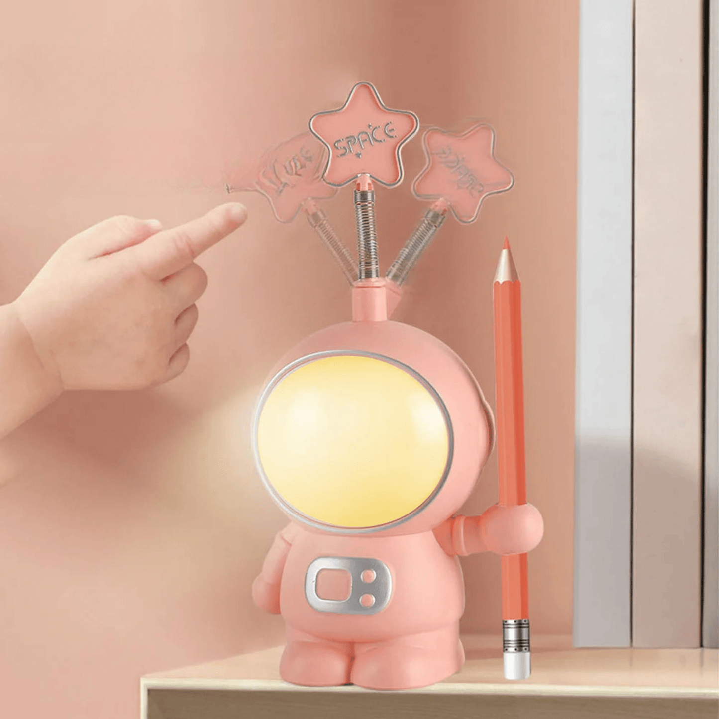 Astronaut Nachtlicht - LED Schreibtischlampe mit Stiftehalter - Nachtlicht Kinder