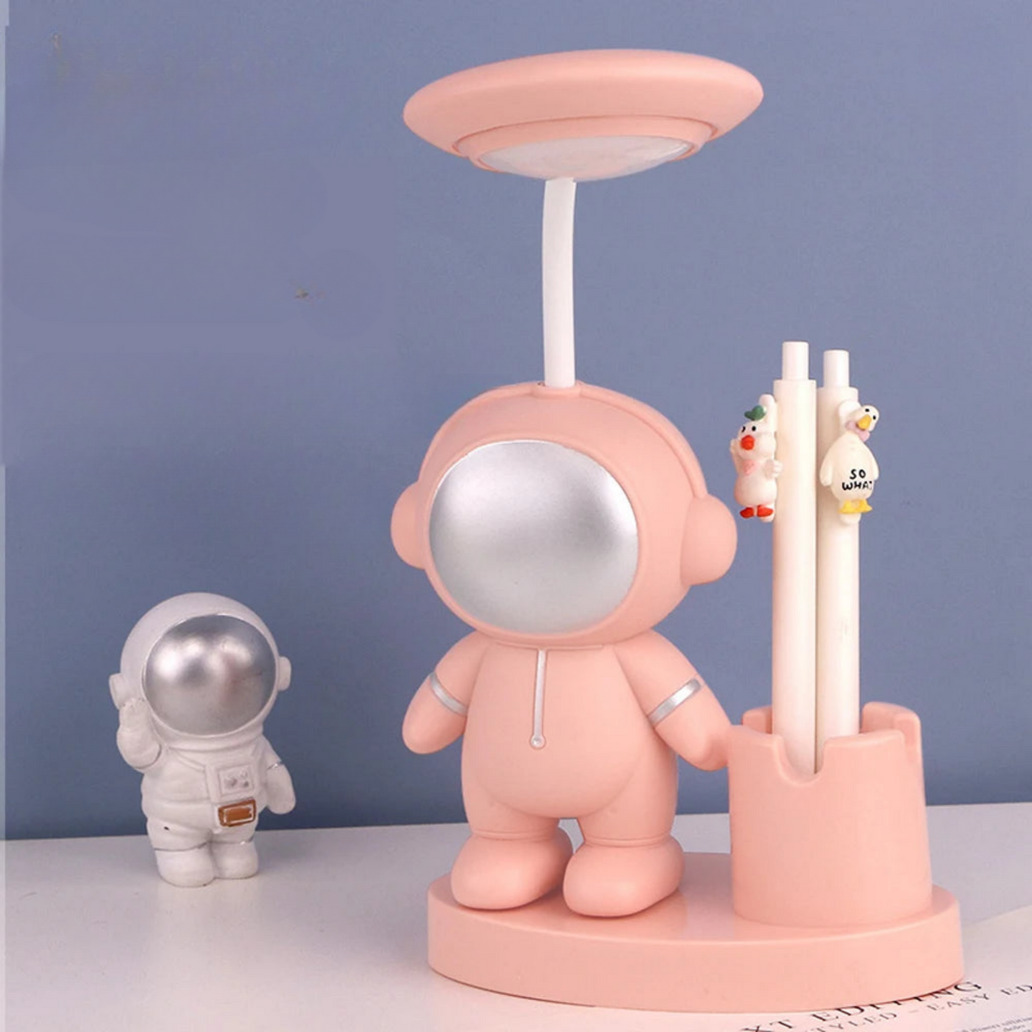 Astronaut Nachtlicht - LED Schreibtischlampe mit Stiftehalter - Nachtlicht Kinder