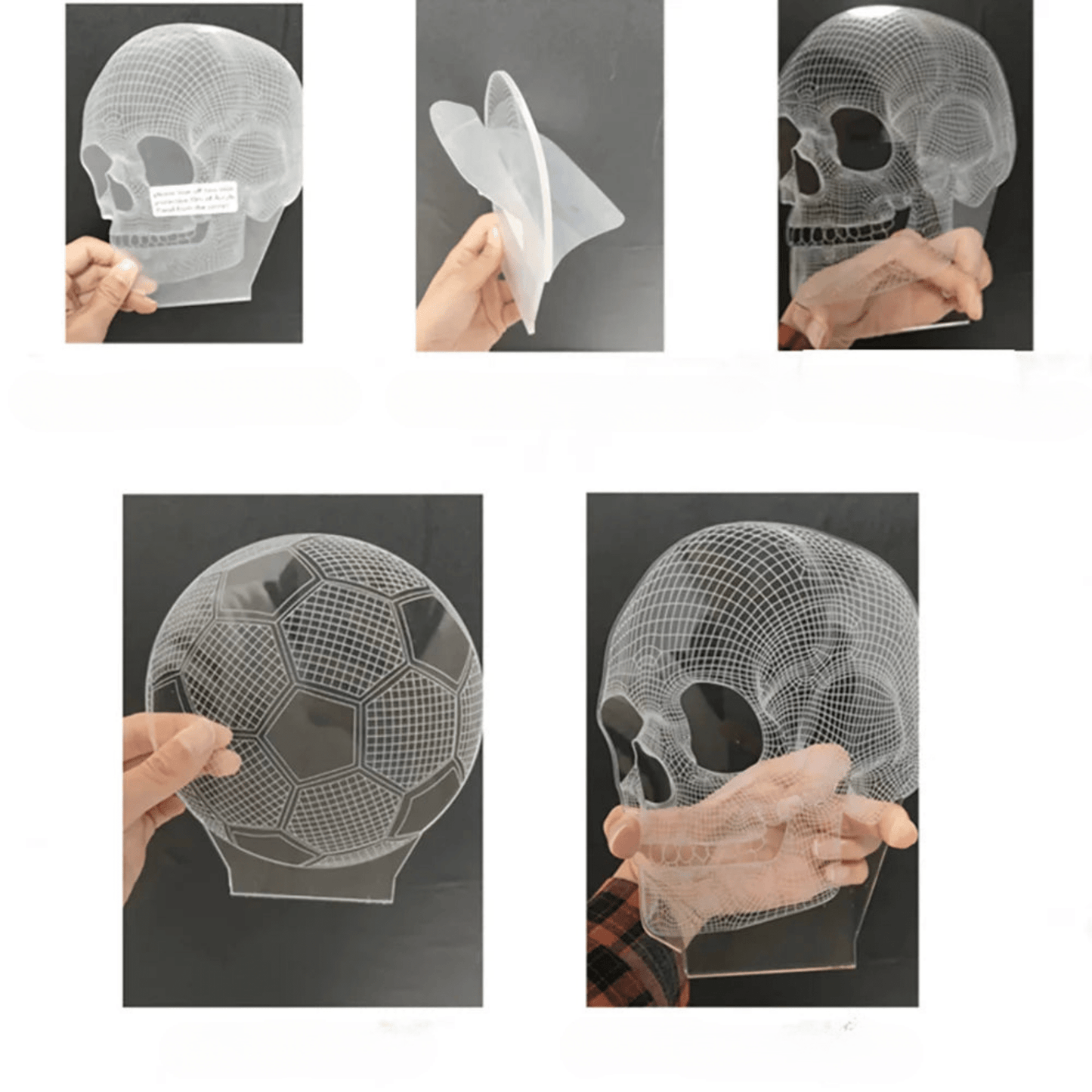 Astronaut Nachtlicht mit 3D - Illusion auf Acrylplatte für das Kinderzimmer - Nachtlicht Kinder