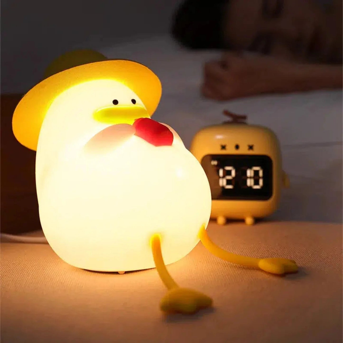 Enten - Nachtlicht mit Hut: LED - Schlummerlampe für Kinder - Nachtlicht Kinder