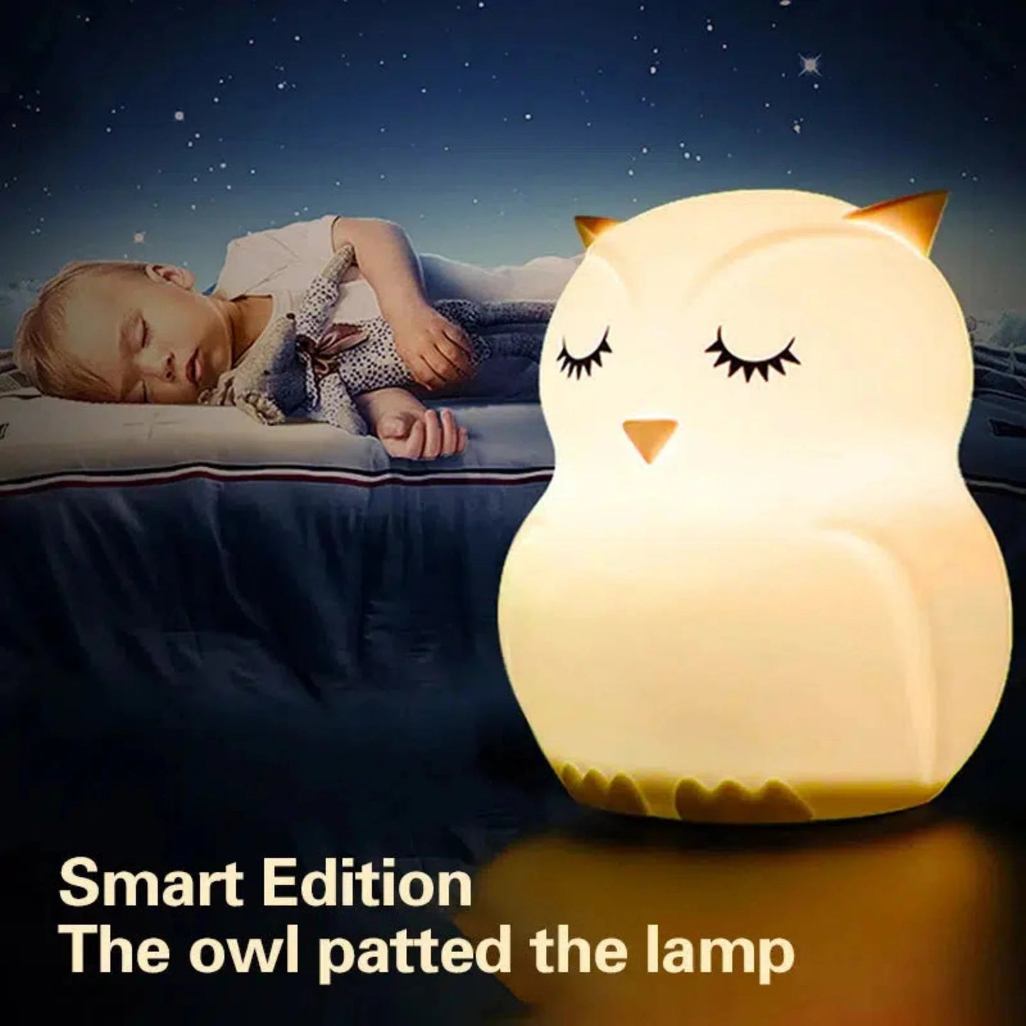 Farbwechselnde Eulen - Nachtlampe mit App - Steuerung fürs Kinderzimmer - Nachtlicht Kinder