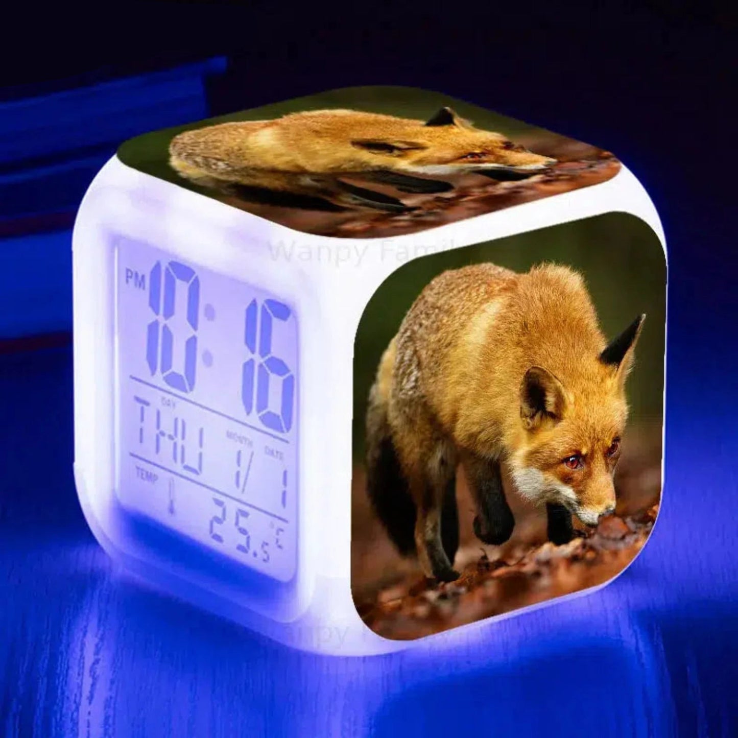 Fuchs Wecker mit Nachtlicht: Digitaler LED - Wecker für Kinder - Nachtlicht Kinder