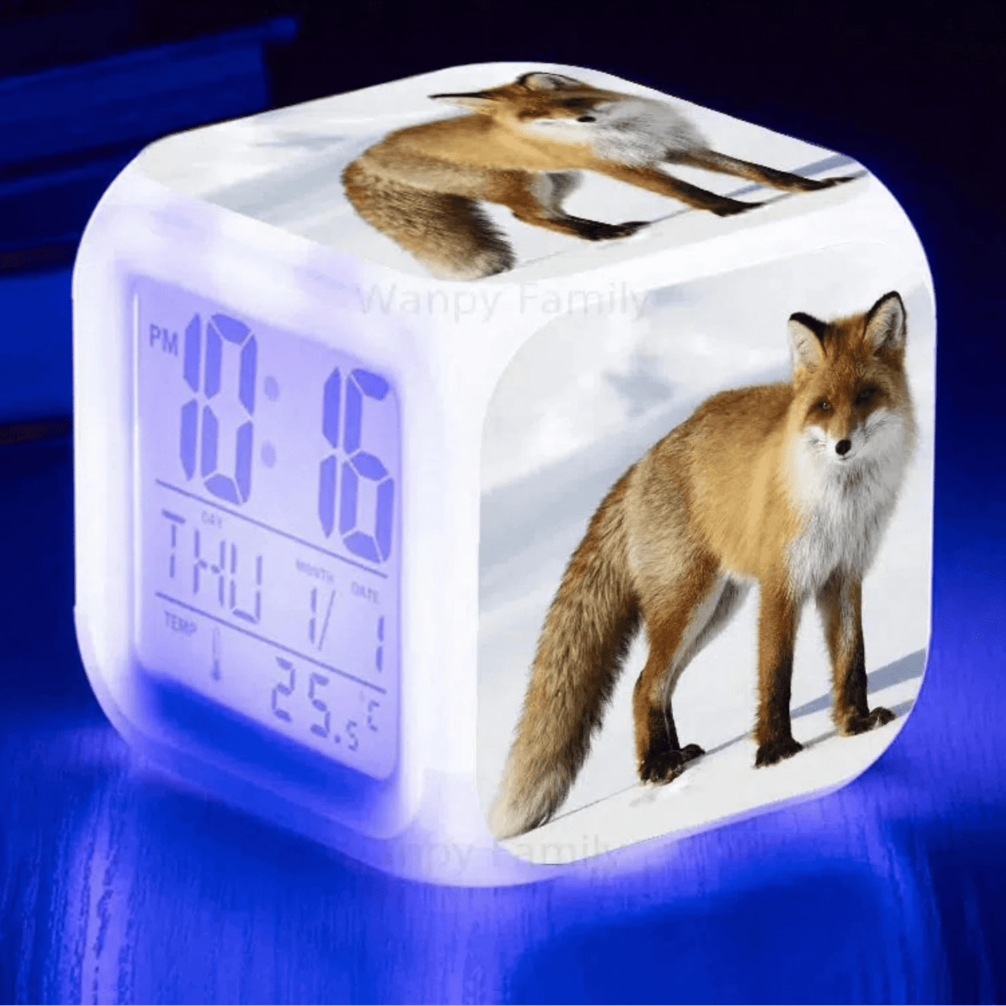 Fuchs Wecker mit Nachtlicht: Digitaler LED - Wecker für Kinder - Nachtlicht Kinder