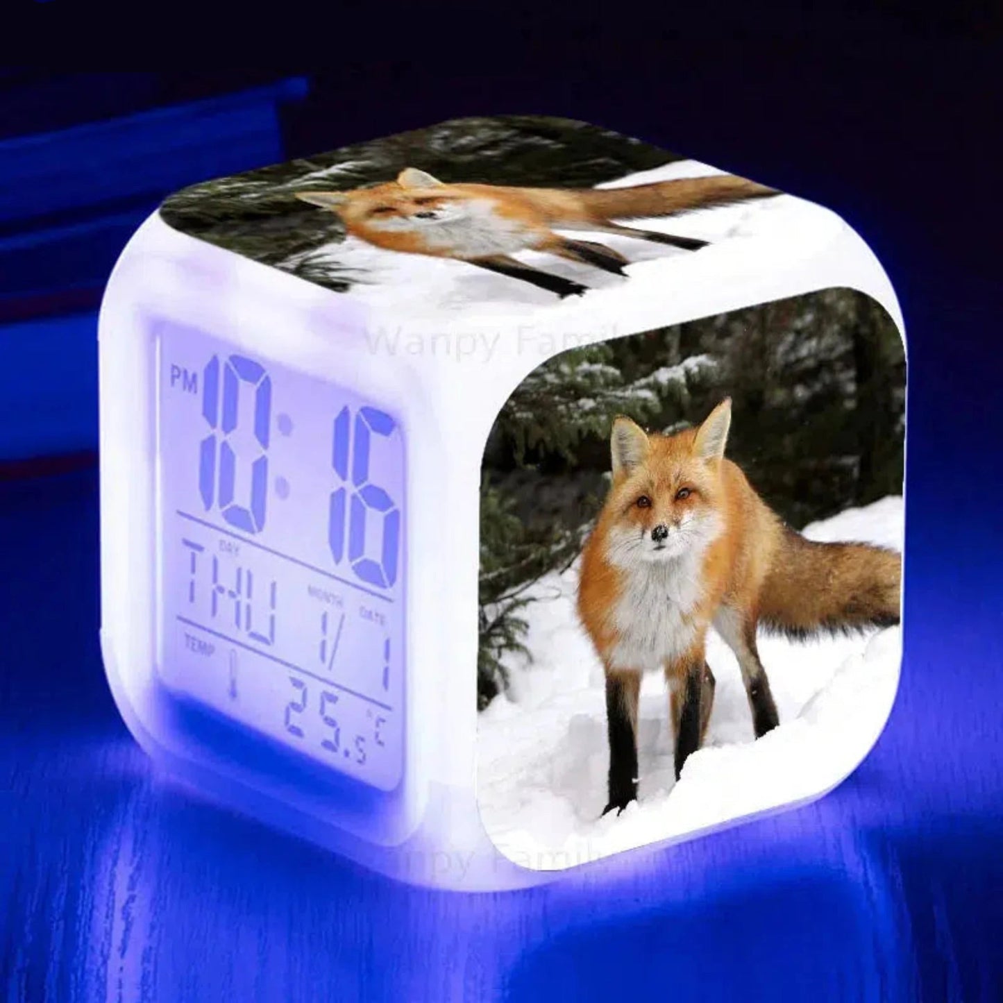 Fuchs Wecker mit Nachtlicht: Digitaler LED - Wecker für Kinder - Nachtlicht Kinder