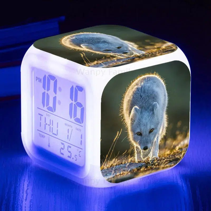 Fuchs Wecker mit Nachtlicht: Digitaler LED - Wecker für Kinder - Nachtlicht Kinder
