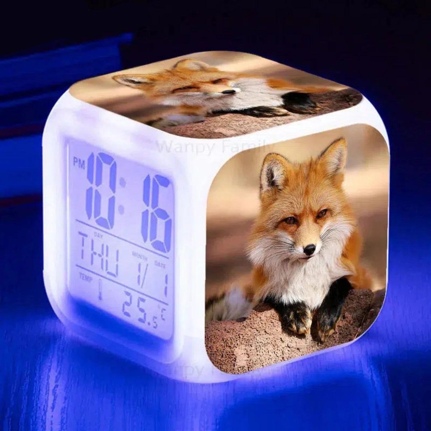 Fuchs Wecker mit Nachtlicht: Digitaler LED - Wecker für Kinder - Nachtlicht Kinder