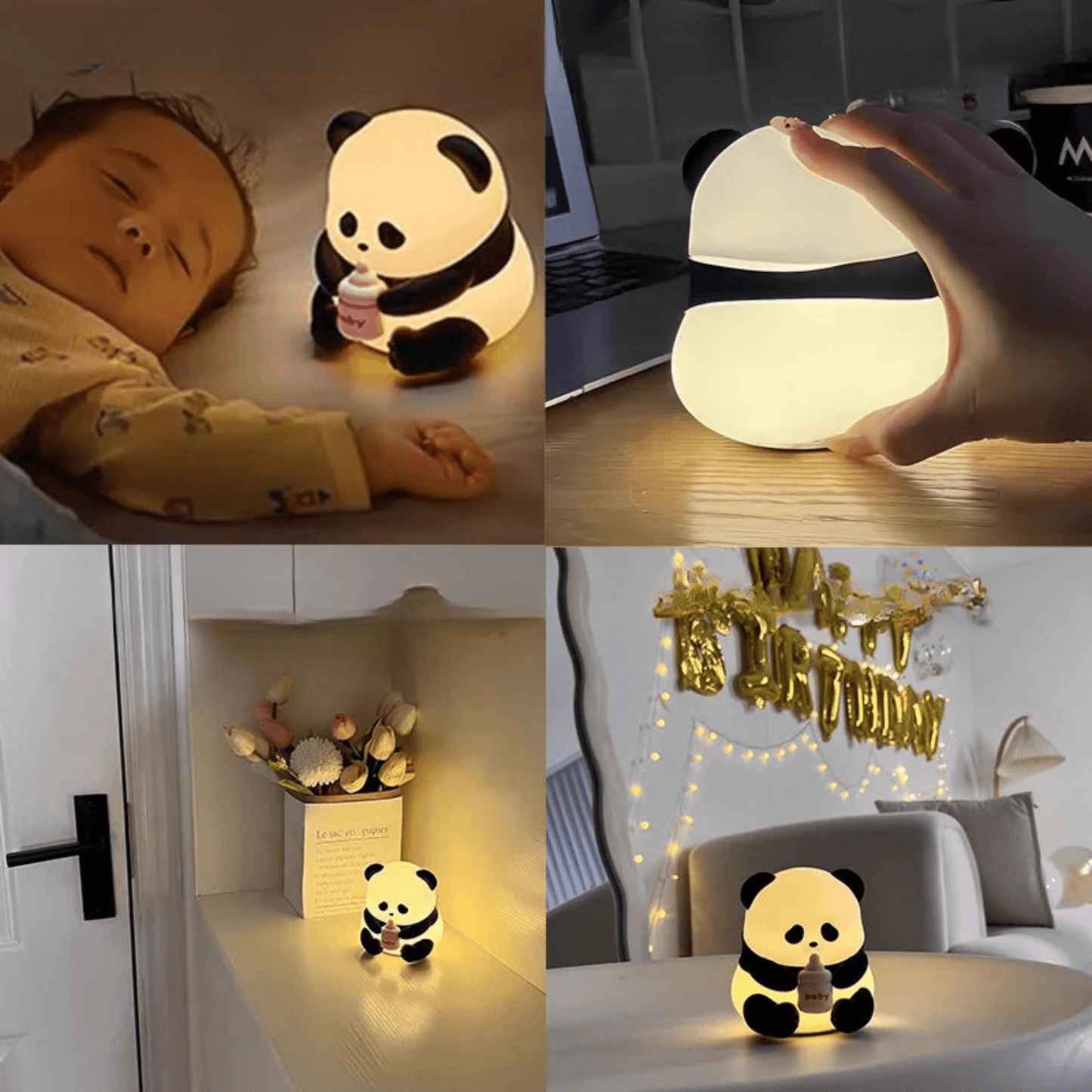 LED Nachtlicht Panda – Beruhigende Schlummerleuchte für Kinder - Nachtlicht Kinder