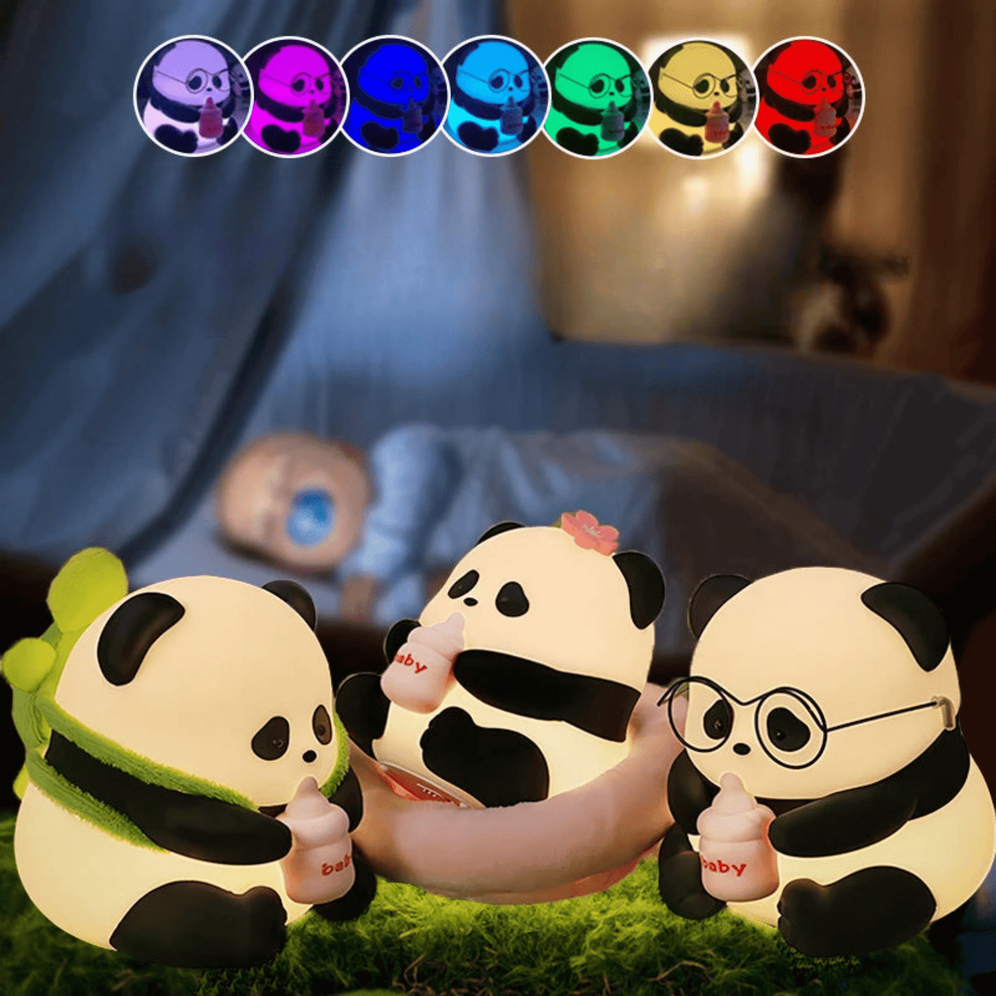 LED Nachtlicht Panda – Beruhigende Schlummerleuchte für Kinder - Nachtlicht Kinder