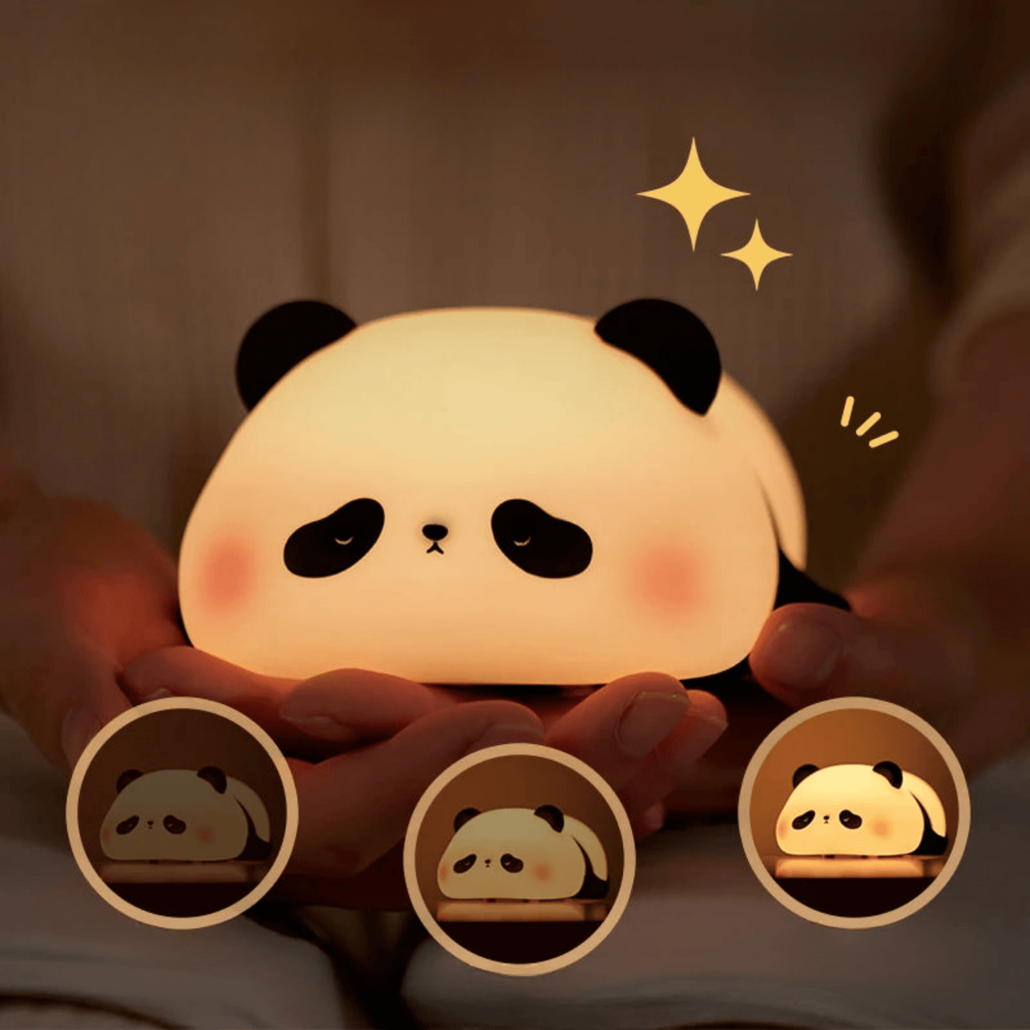LED Nachtlicht Panda – Niedliche Silikonlampe mit Touch - Steuerung und Timer - Nachtlicht Kinder