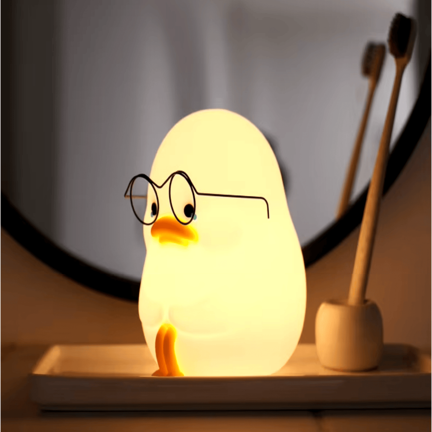 Lustige Enten - Nachtlichter: Flach oder Weinend - LED - Schlummerlampen für Kinder - Nachtlicht Kinder