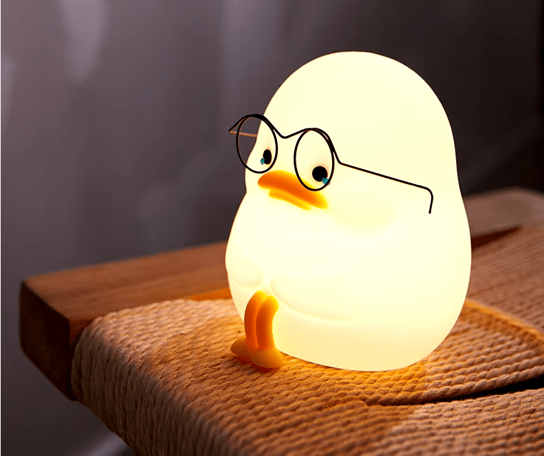 Lustige Enten - Nachtlichter: Flach oder Weinend - LED - Schlummerlampen für Kinder - Nachtlicht Kinder