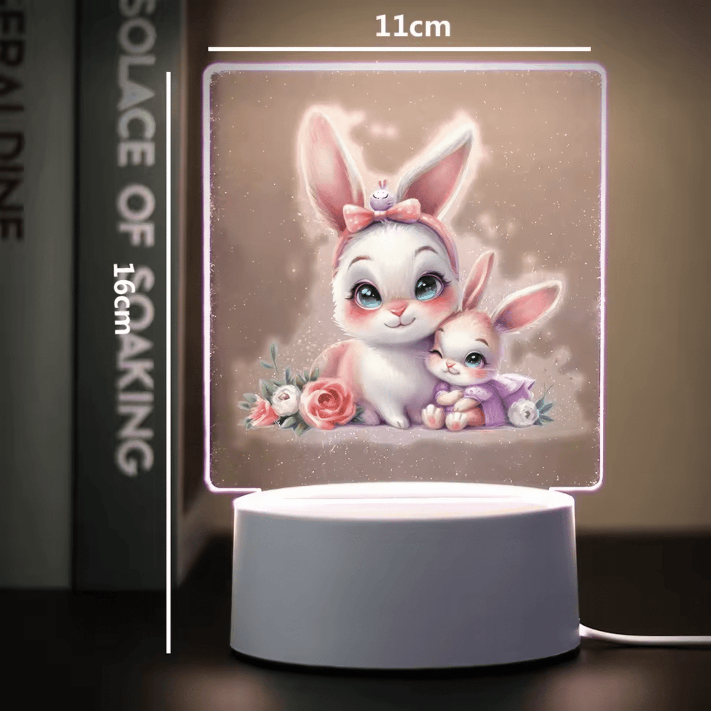 Nachtlicht Bär 3D LED mit flachem Design für Kinderzimmer - Nachtlicht Kinder