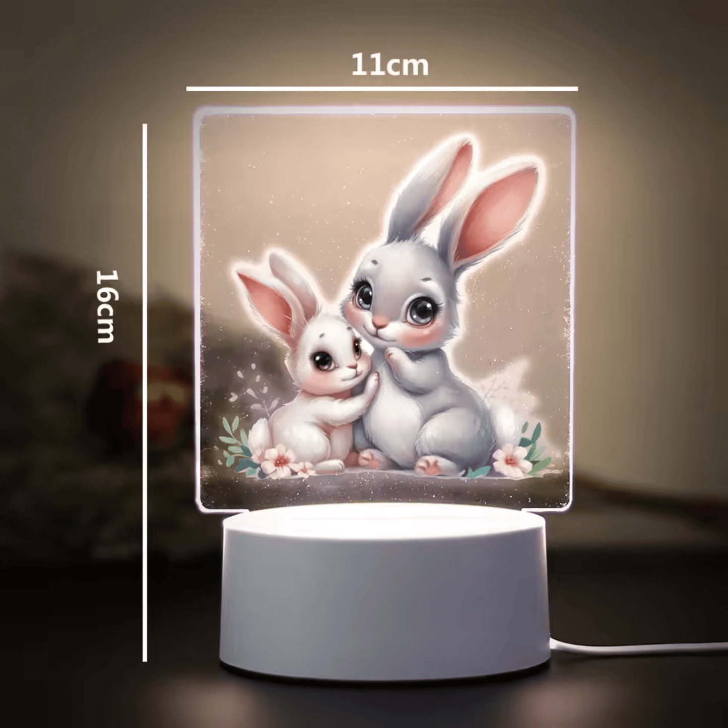 Nachtlicht Bär 3D LED mit flachem Design für Kinderzimmer - Nachtlicht Kinder