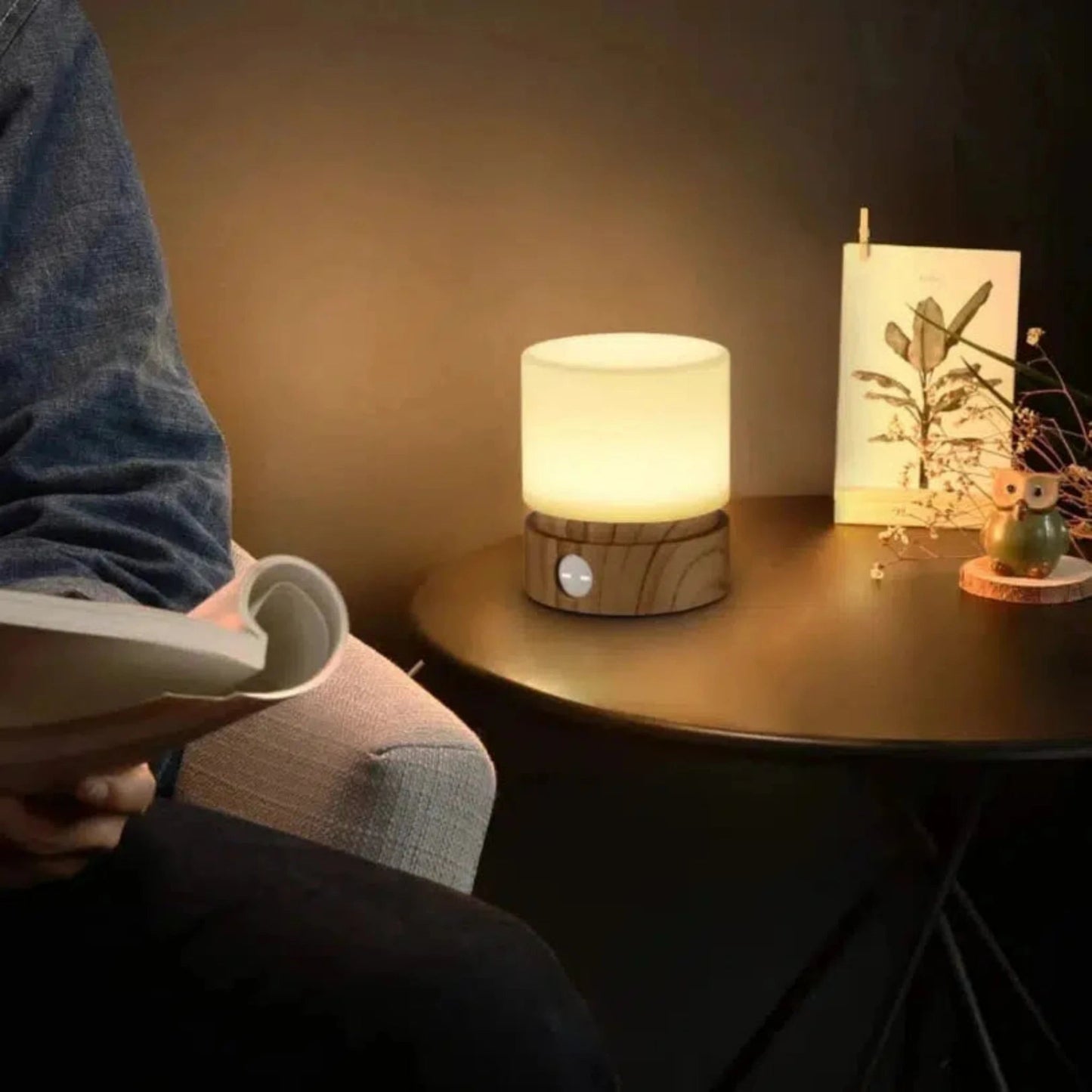 Nachtlicht dimmbar LED Holzdesign mit Stilllicht Funktion - Nachtlicht Kinder