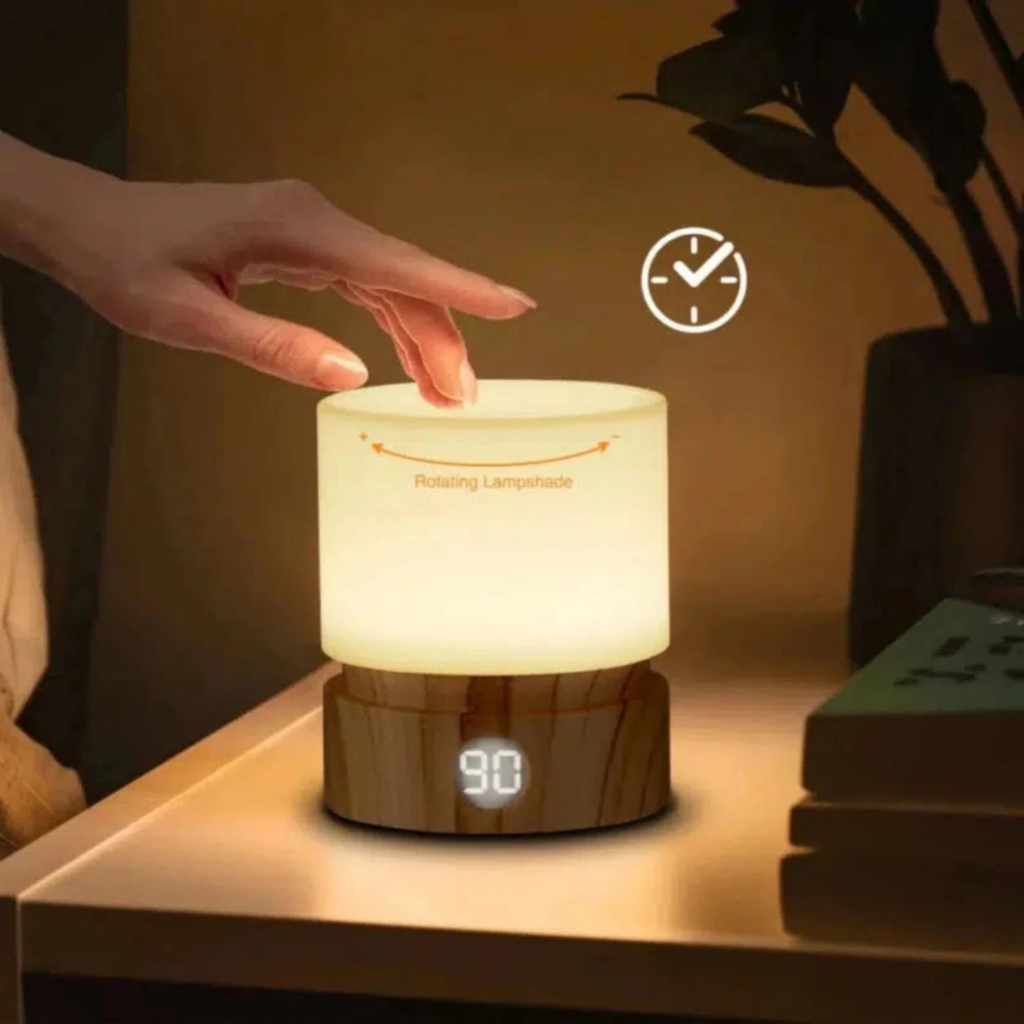 Nachtlicht dimmbar LED Holzdesign mit Stilllicht Funktion - Nachtlicht Kinder