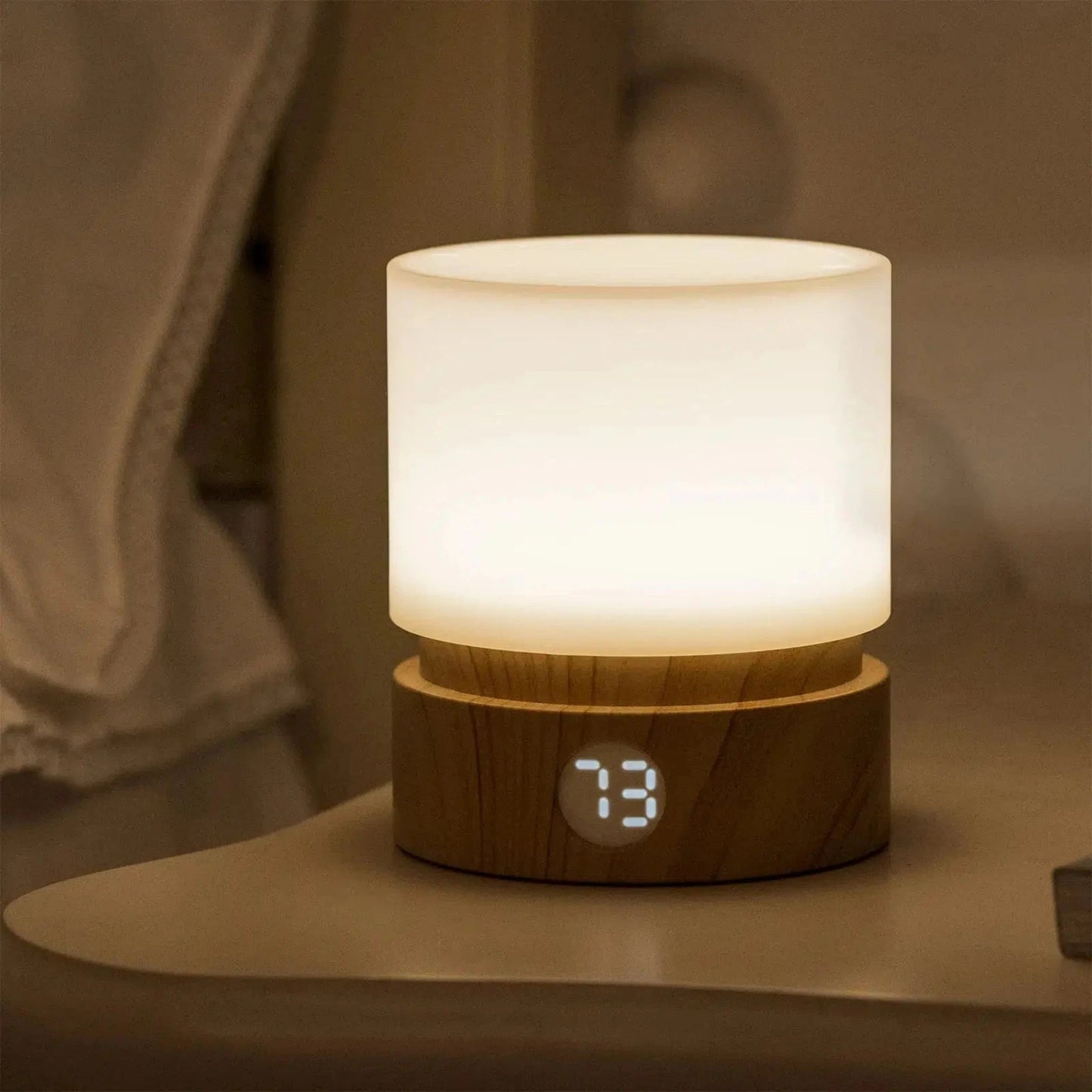 Nachtlicht dimmbar LED Holzdesign mit Stilllicht Funktion - Nachtlicht Kinder