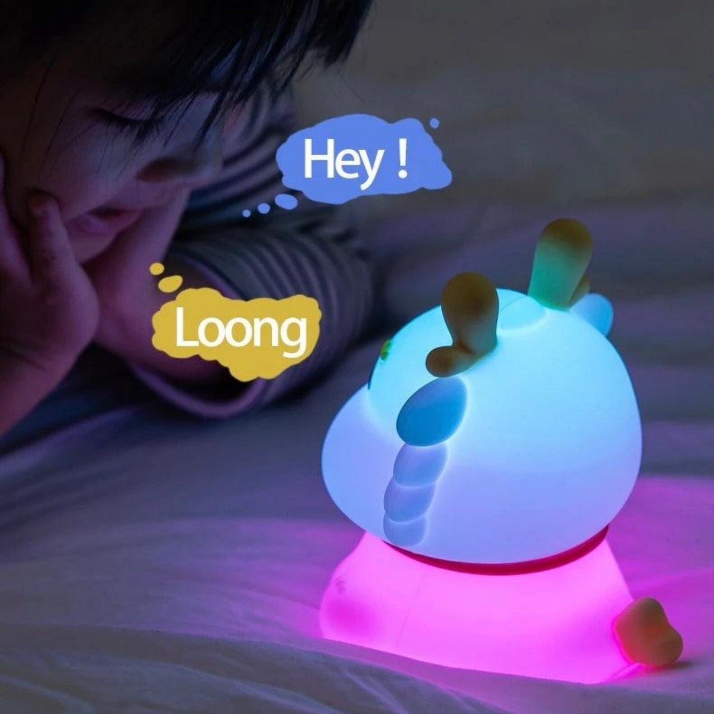 Nachtlicht Dino mit Farbwechsel und Batterie - Nachtlicht Kinder