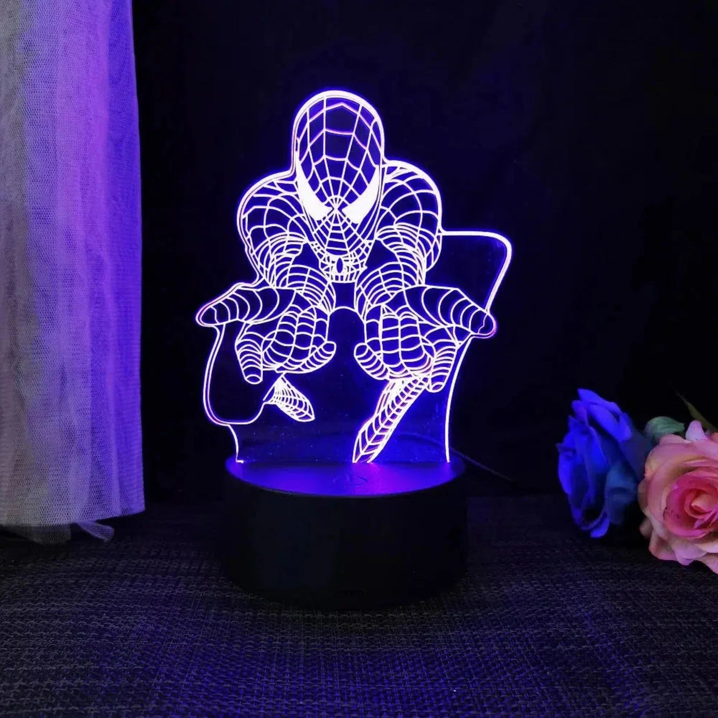 Nachtlicht Disney - Spiderman 3D LED Lampe mit Farbwechsel - Nachtlicht Kinder