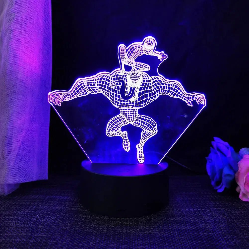 Nachtlicht Disney - Spiderman 3D LED Lampe mit Farbwechsel - Nachtlicht Kinder