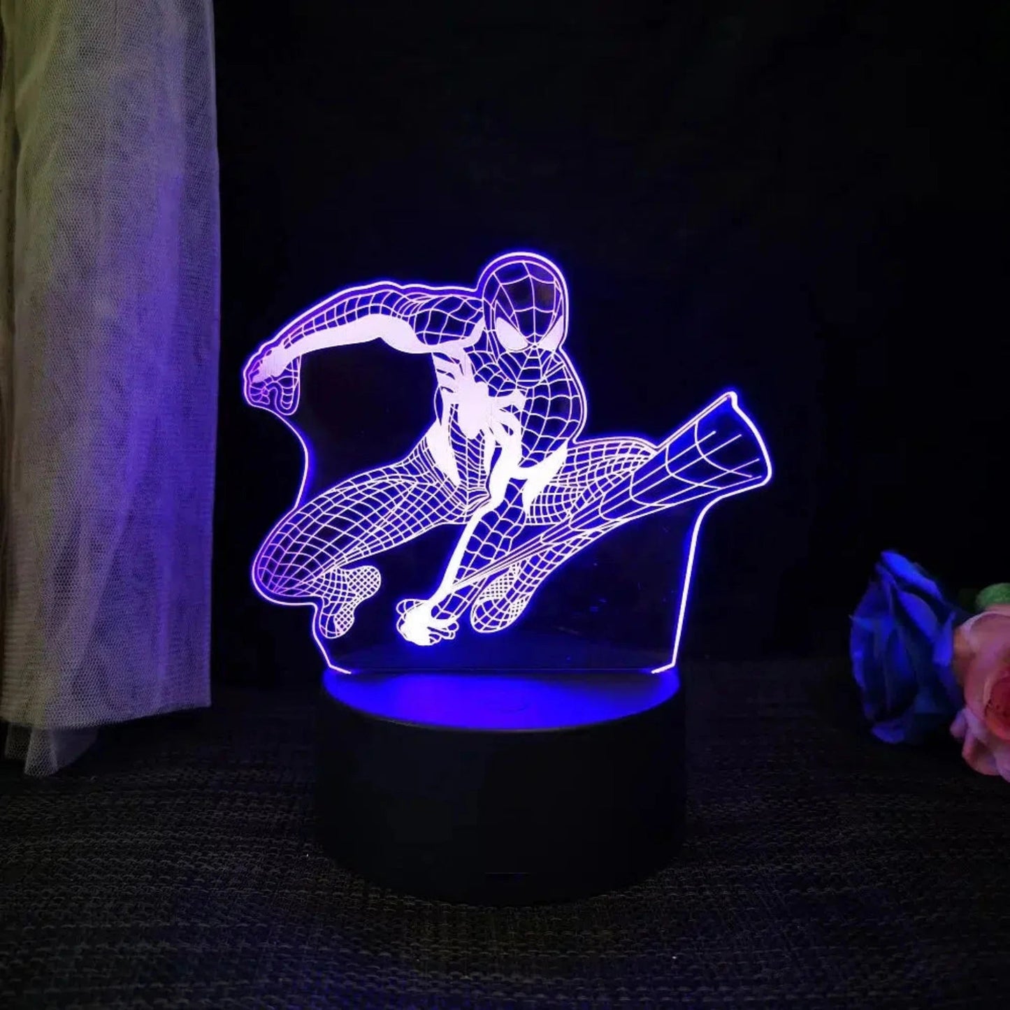 Nachtlicht Disney - Spiderman 3D LED Lampe mit Farbwechsel - Nachtlicht Kinder