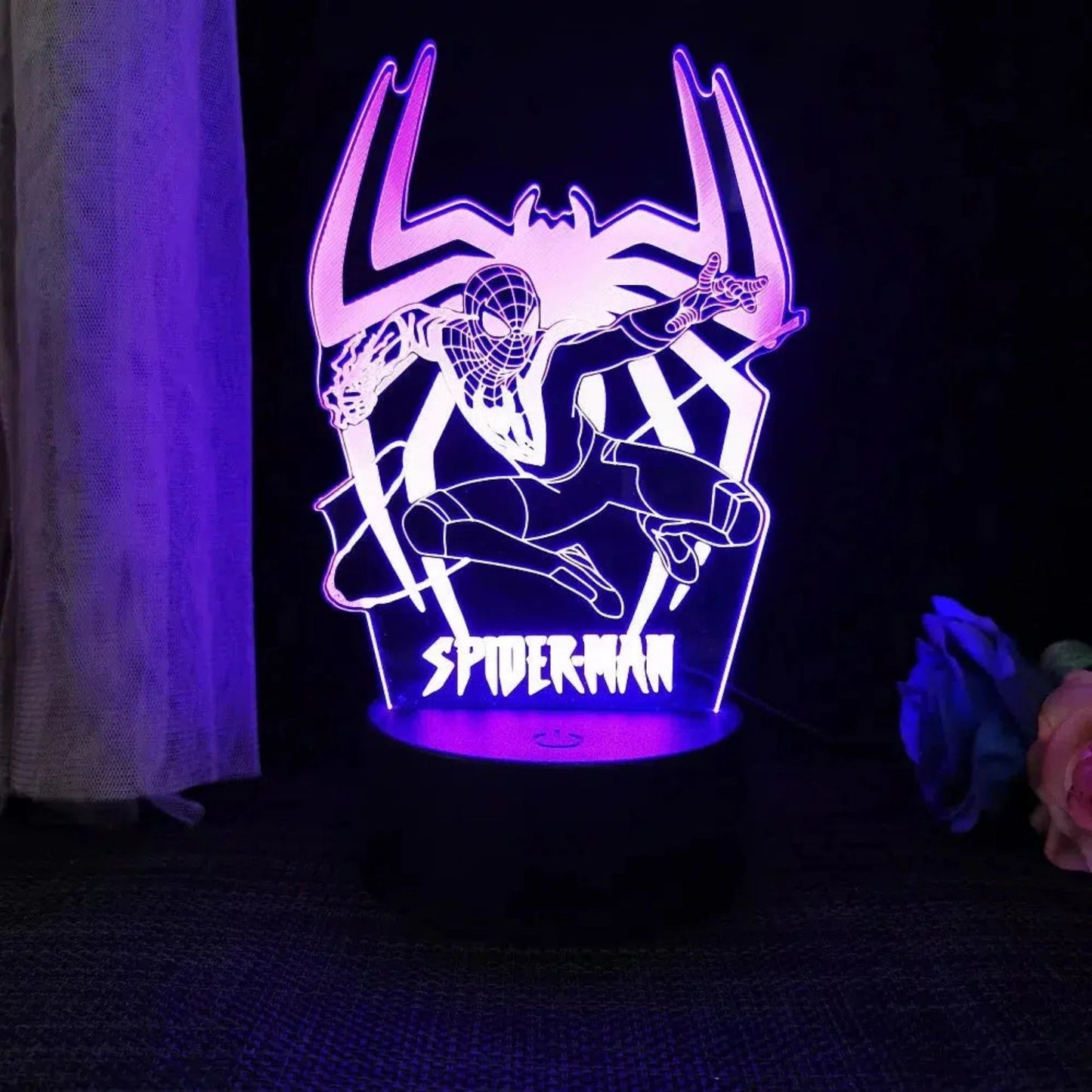 Nachtlicht Disney - Spiderman 3D LED Lampe mit Farbwechsel - Nachtlicht Kinder