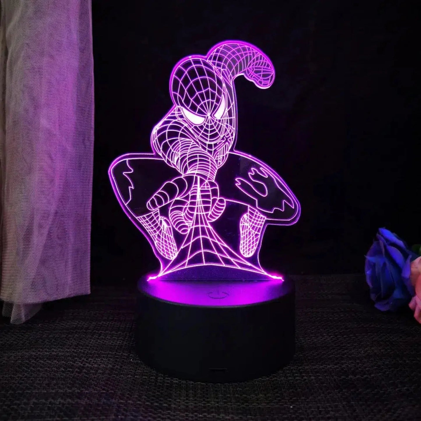 Nachtlicht Disney - Spiderman 3D LED Lampe mit Farbwechsel - Nachtlicht Kinder
