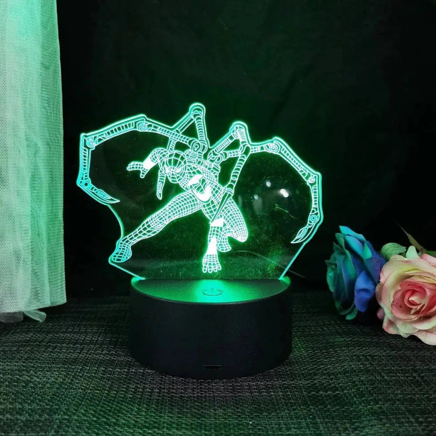 Nachtlicht Disney - Spiderman 3D LED Lampe mit Farbwechsel - Nachtlicht Kinder