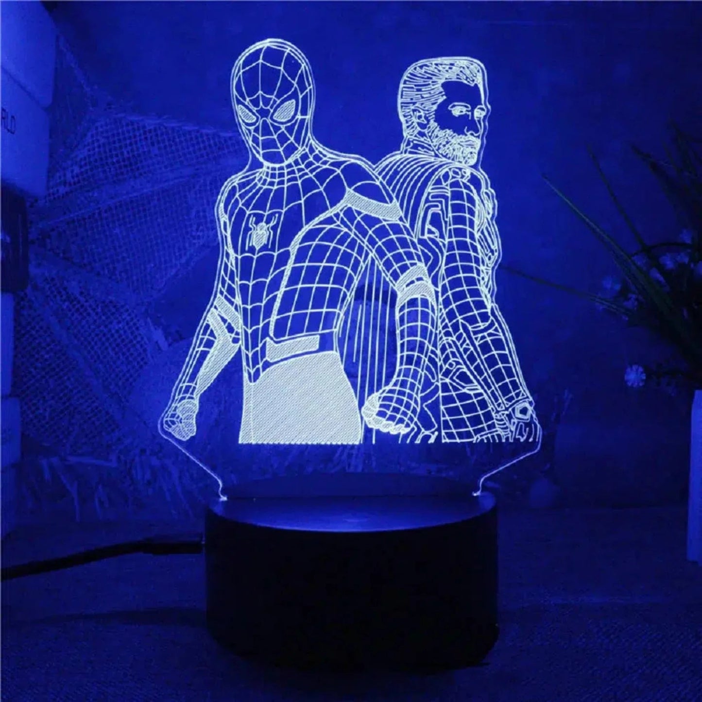 Nachtlicht Disney - Spiderman 3D LED Lampe mit Farbwechsel - Nachtlicht Kinder