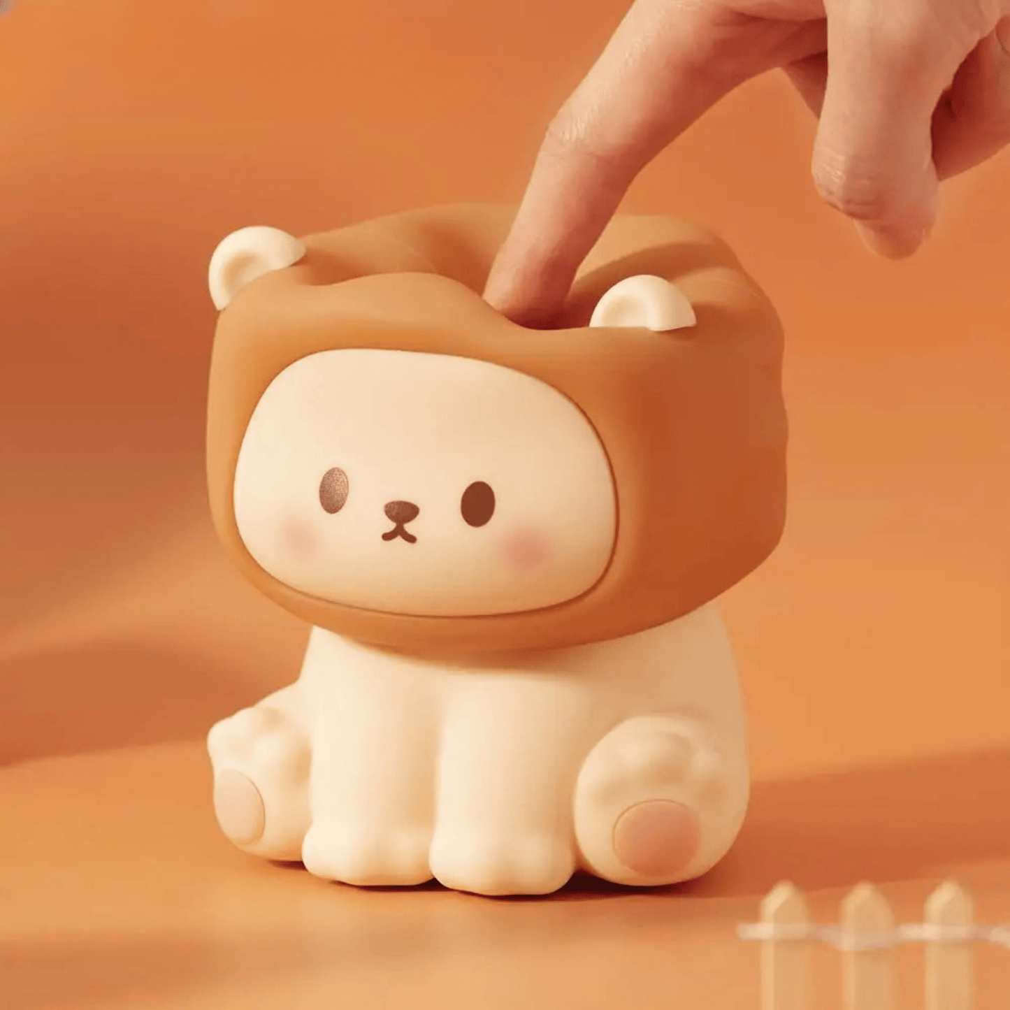 Nachtlicht Löwe aus Silikon – USB wiederaufladbare Schlummerleuchte für Kinder - Nachtlicht Kinder