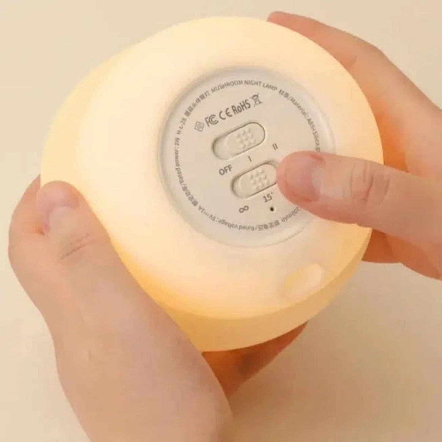 Nachtlicht Pilz – Niedliche Silikon - Schlummerleuchte mit Timer für Kinder - Nachtlicht Kinder