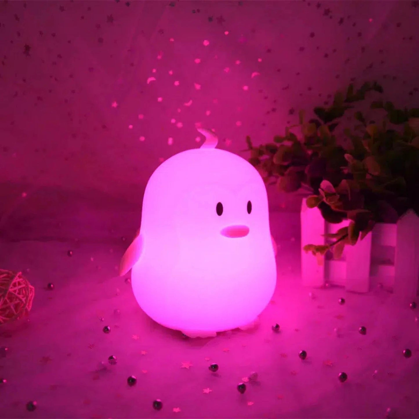 Nachtlicht Pinguin – Magische Schlummerleuchte für Kinderzimmer - Nachtlicht Kinder