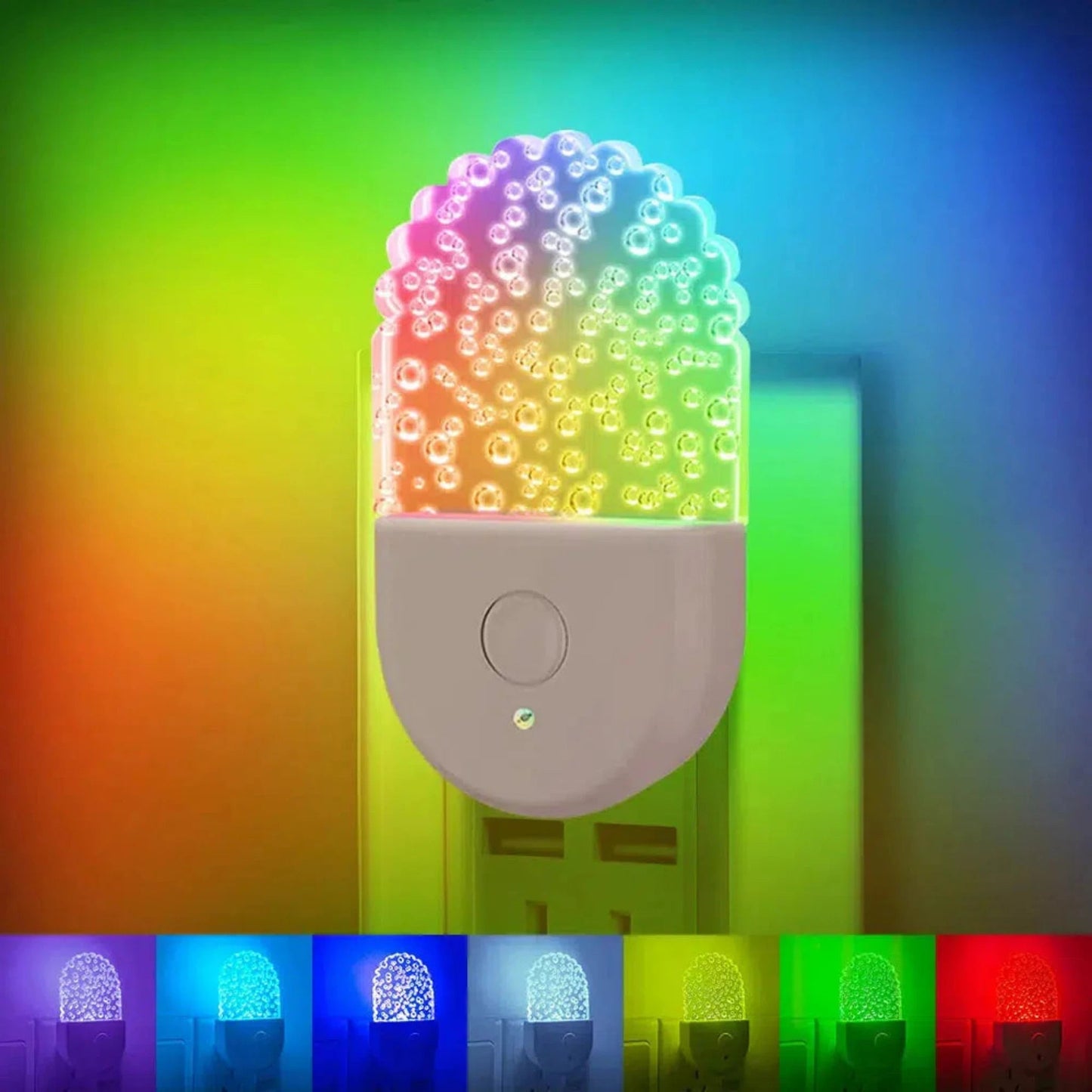 Nachtlicht Steckdose LED Farbwechsel mit Blasen Effekt - Nachtlicht Kinder