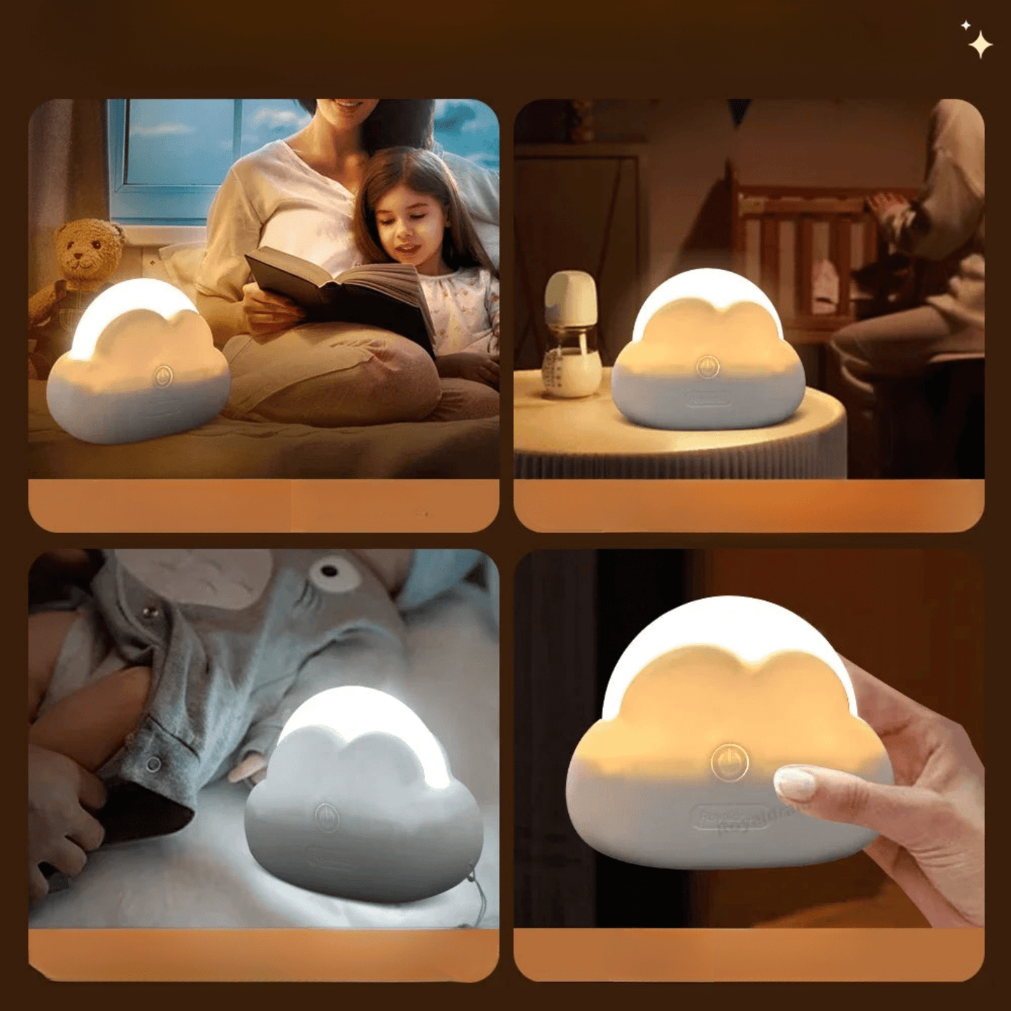 Nachtlicht Wolke Mini LED mit USB - Stilllicht - Nachtlicht Kinder