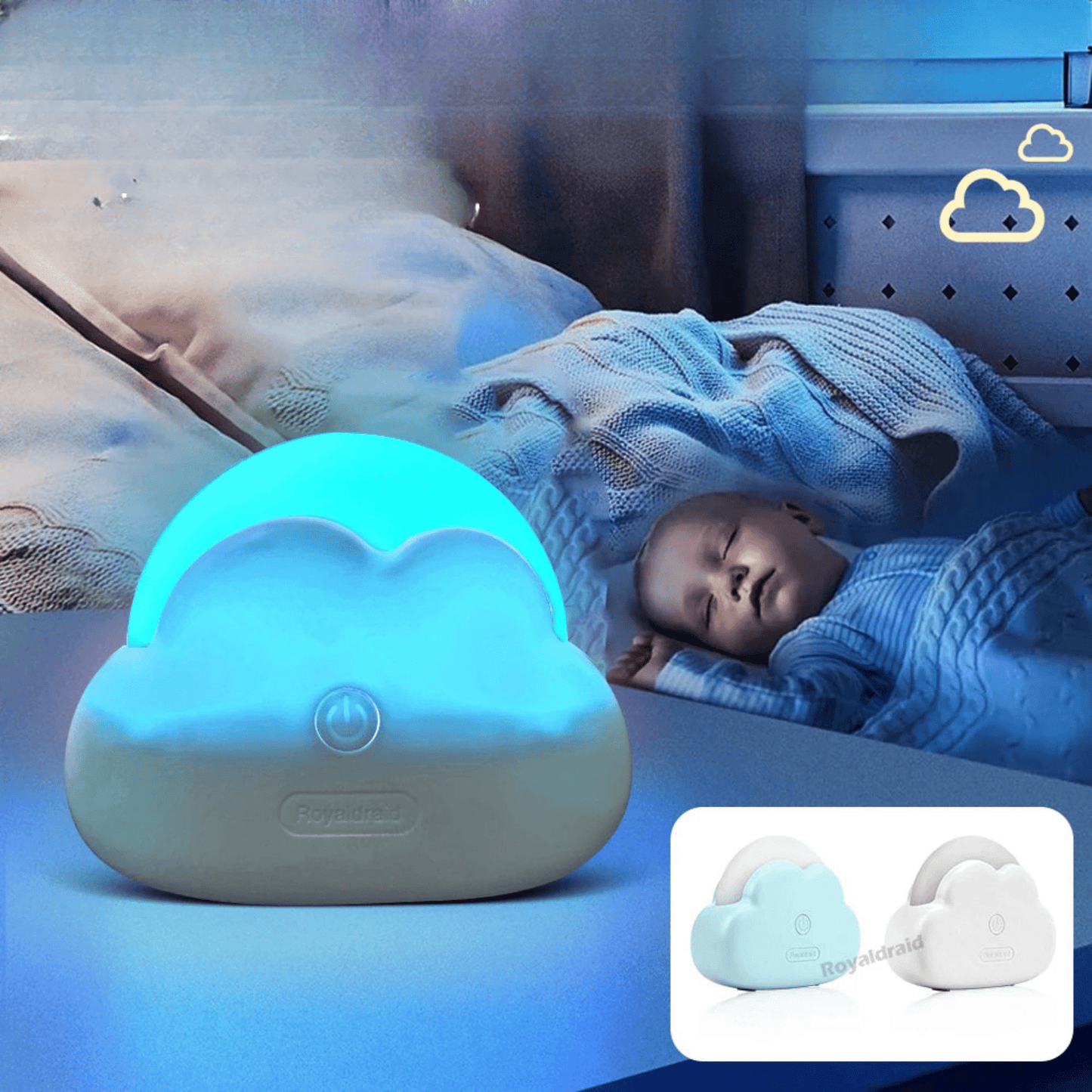 Nachtlicht Wolke Mini LED mit USB - Stilllicht - Nachtlicht Kinder