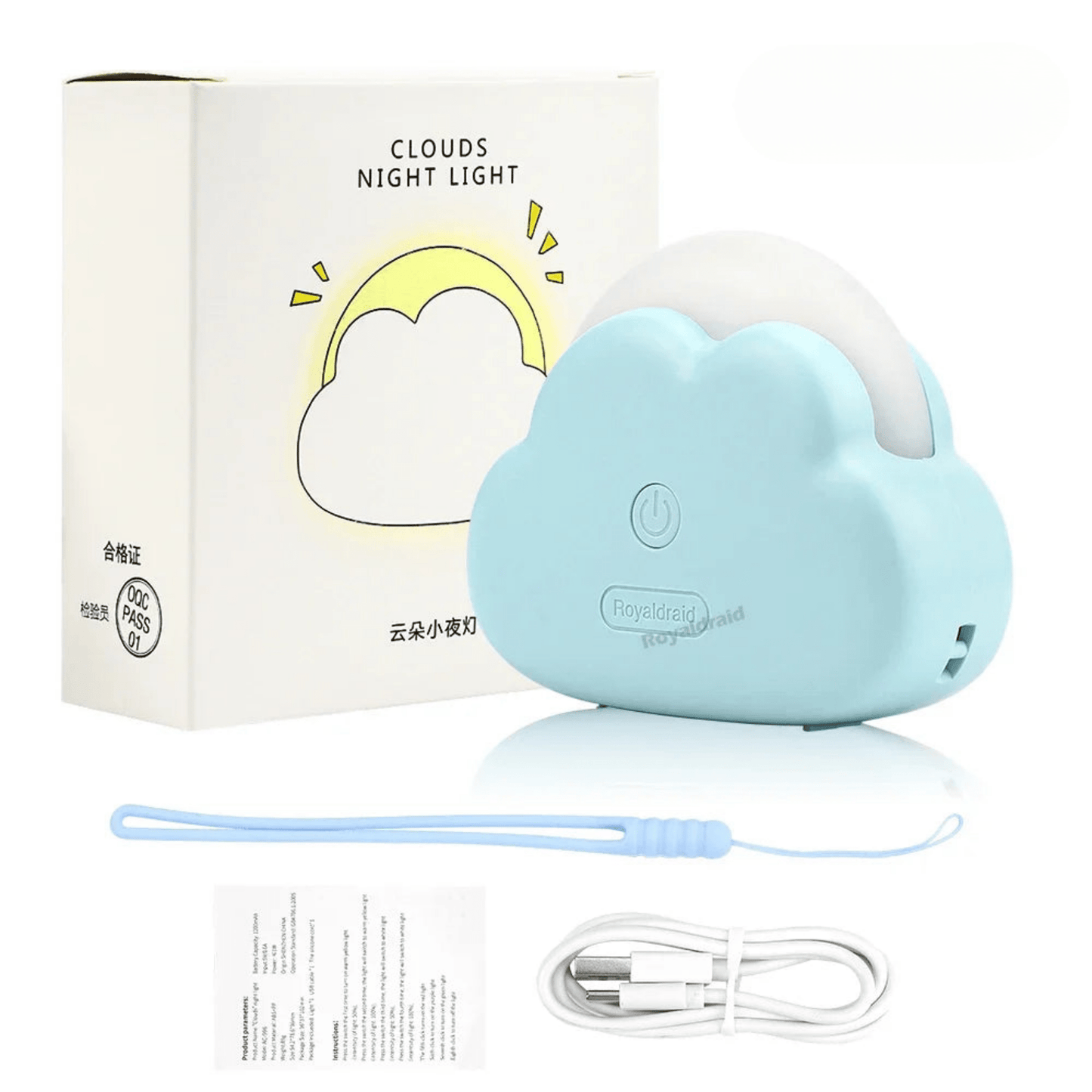 Nachtlicht Wolke Mini LED mit USB - Stilllicht - Nachtlicht Kinder
