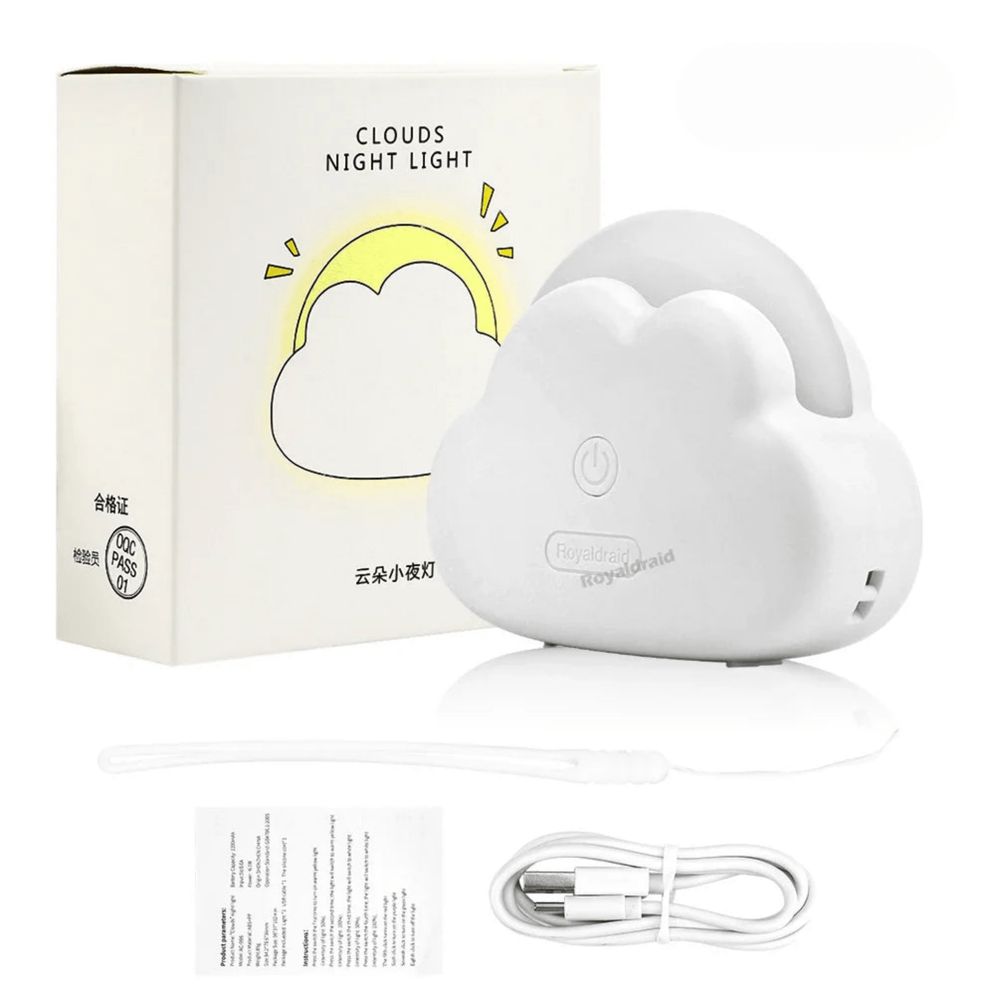 Nachtlicht Wolke Mini LED mit USB - Stilllicht - Nachtlicht Kinder