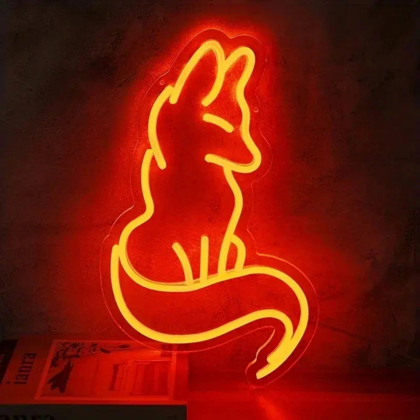 Neon Fuchs - Nachtlicht: LED - Wandleuchte für stilvolle Kinderzimmer - Nachtlicht Kinder