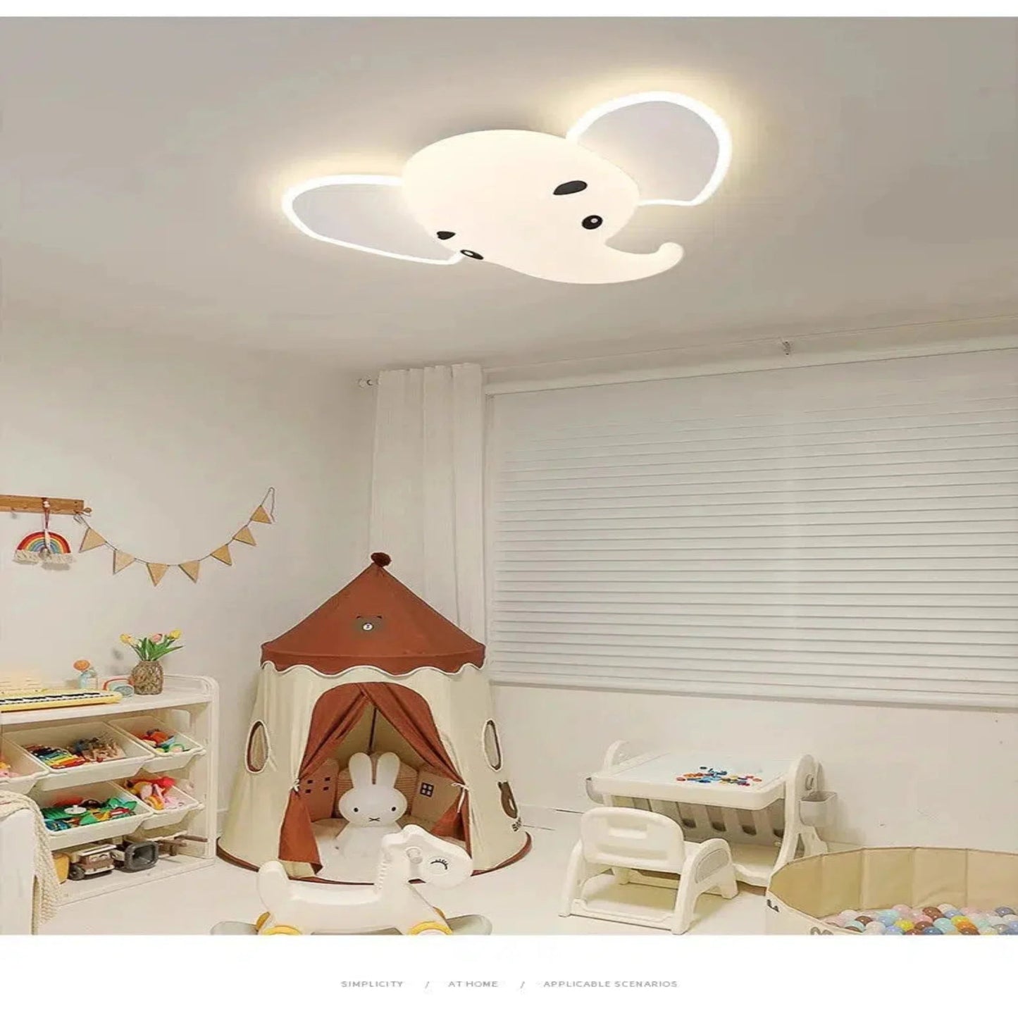 Niedliche Elefanten - Deckenlampe als Nachtlicht für Kinder - Nachtlicht Kinder