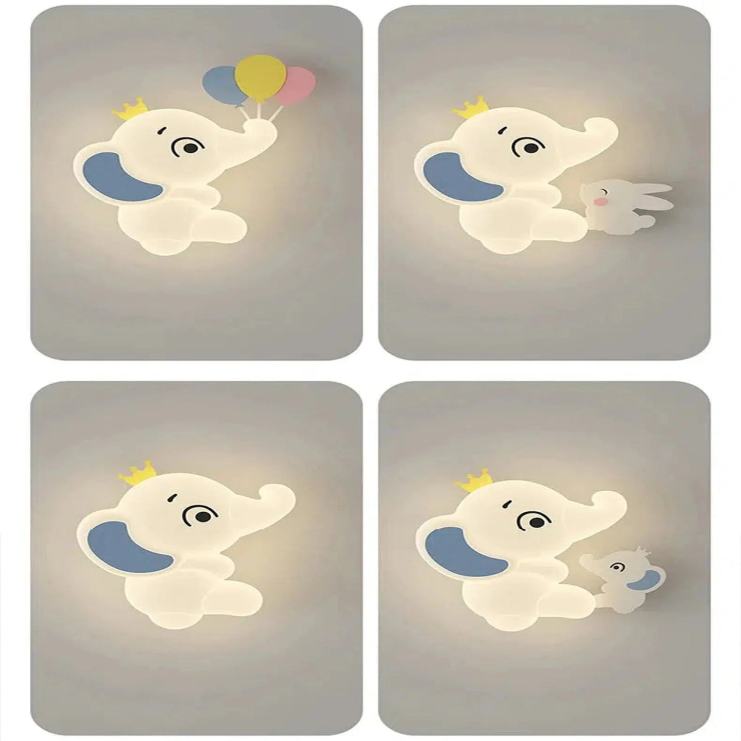 Niedliche Elefanten - Wandlampe als Nachtlicht für Kinder - Nachtlicht Kinder